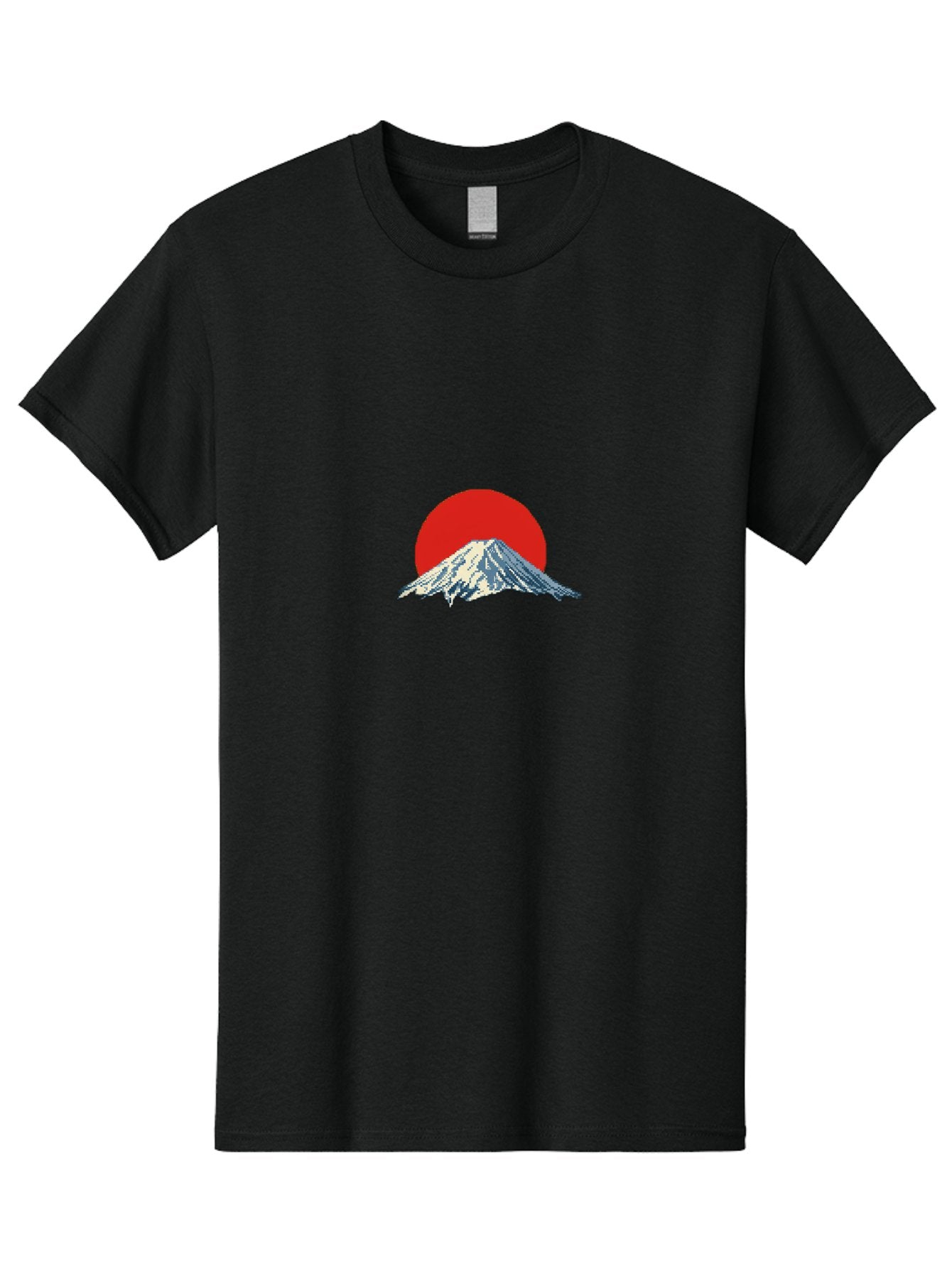 Mount-Fuji-2 Men'S Graphic Tee, 100% Cotton, Comfortable Casual Summer Wear, Machine Washable, Mount Fuji, Japanese Mountain, Red Sun, Serene Landscape, Iconic Peak, Majestic Scenery, Minimalist Art, Simple Design Bad967 3