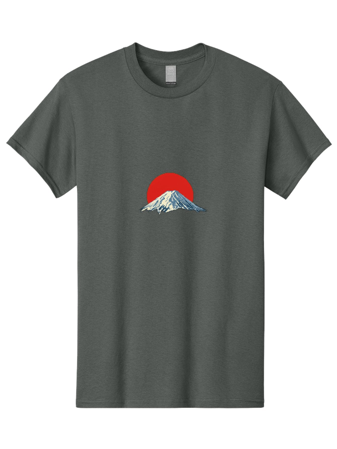 Mount-Fuji-2 Men'S Graphic Tee, 100% Cotton, Comfortable Casual Summer Wear, Machine Washable, Mount Fuji, Japanese Mountain, Red Sun, Serene Landscape, Iconic Peak, Majestic Scenery, Minimalist Art, Simple Design Bad967 10