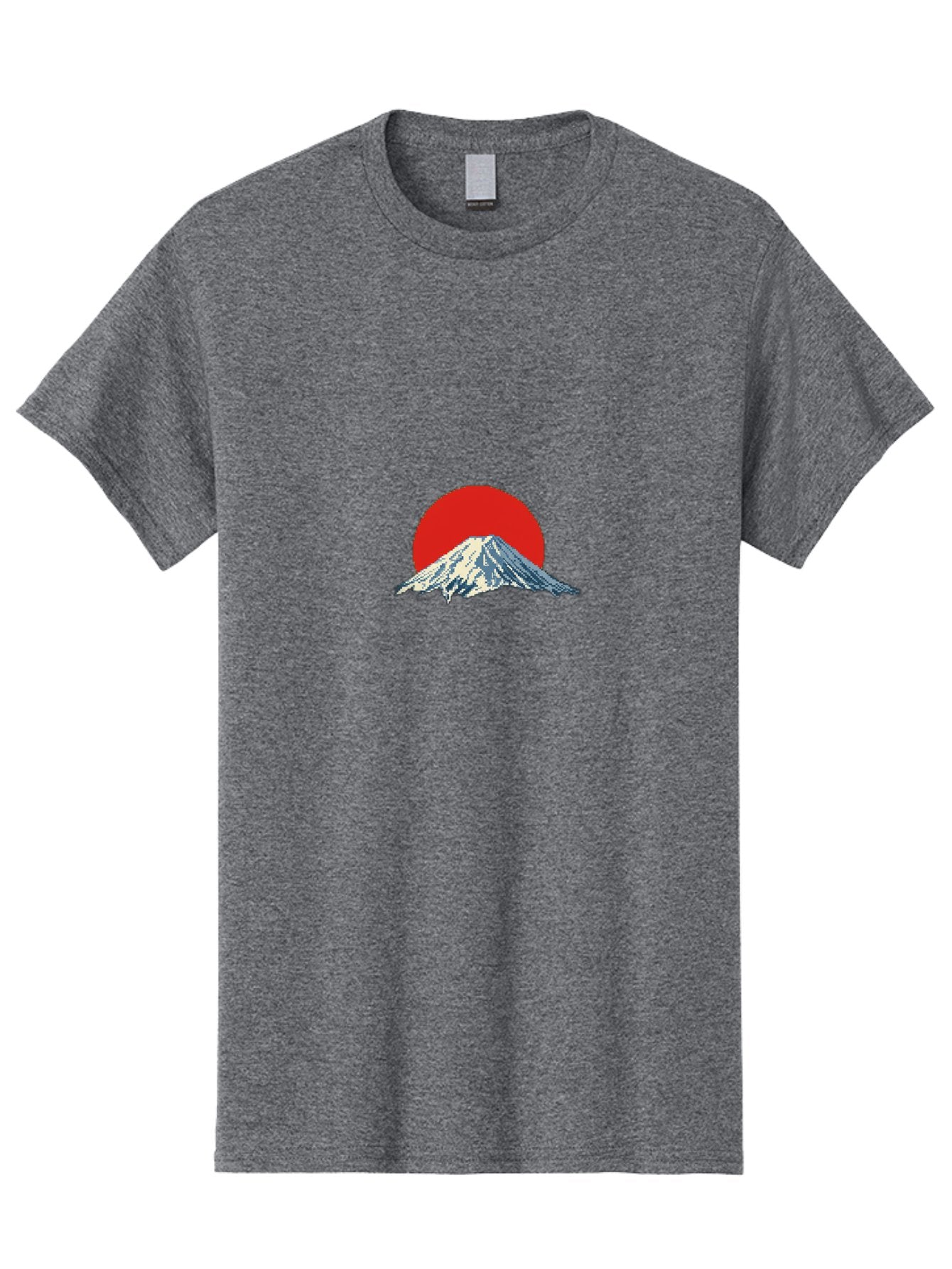 Mount-Fuji-2 Men'S Graphic Tee, 100% Cotton, Comfortable Casual Summer Wear, Machine Washable, Mount Fuji, Japanese Mountain, Red Sun, Serene Landscape, Iconic Peak, Majestic Scenery, Minimalist Art, Simple Design Bad967 4