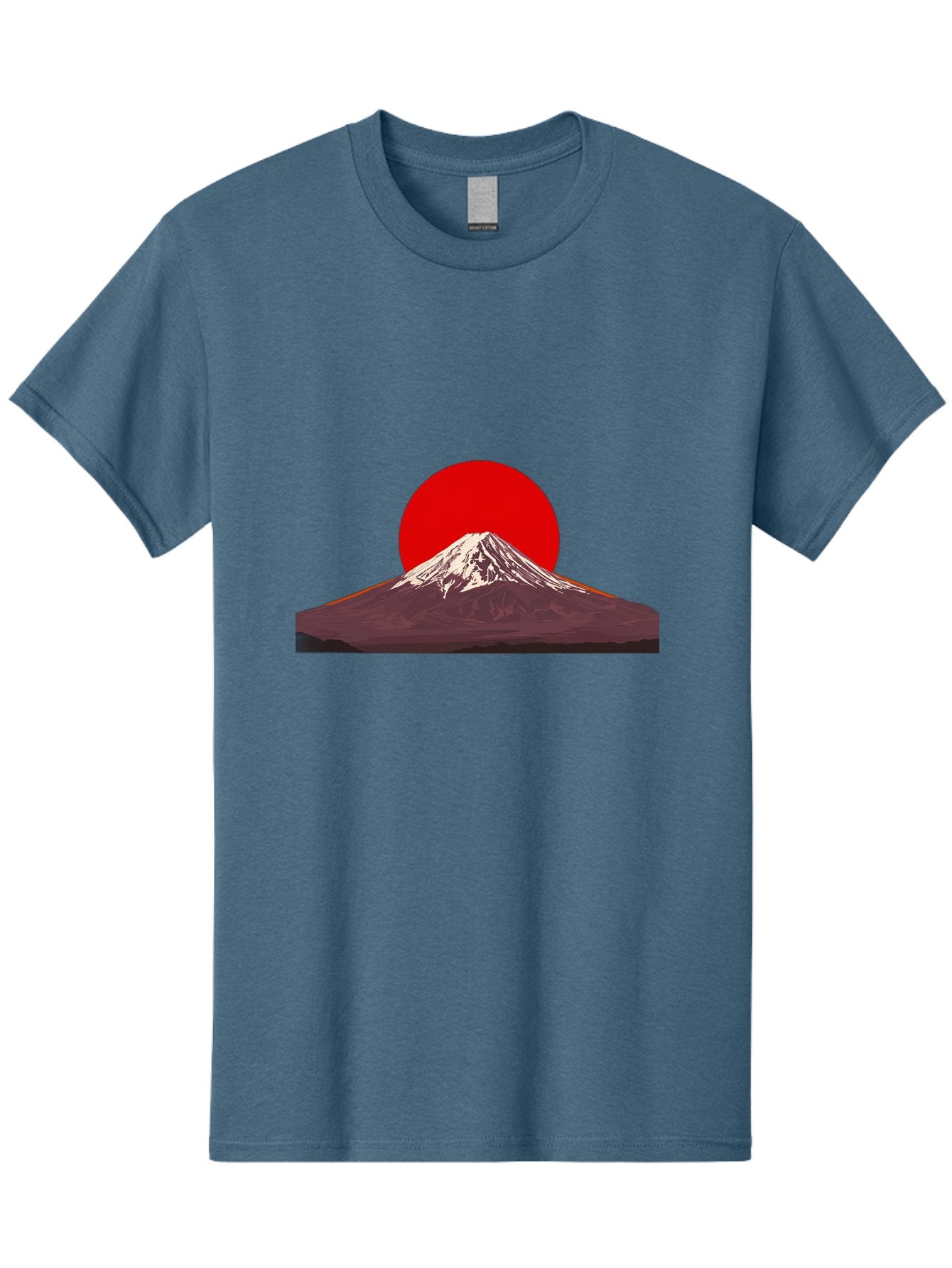 Mount-Fuji-3 Men'S Graphic Tee, 100% Cotton, Comfortable Casual Summer Wear, Machine Washable, Mount Fuji, Red Sun, Japanese Landscape, Minimalist Design, Iconic Mountain, Vibrant Colors, Serene Atmosphere, Graphic Art Bad968 11