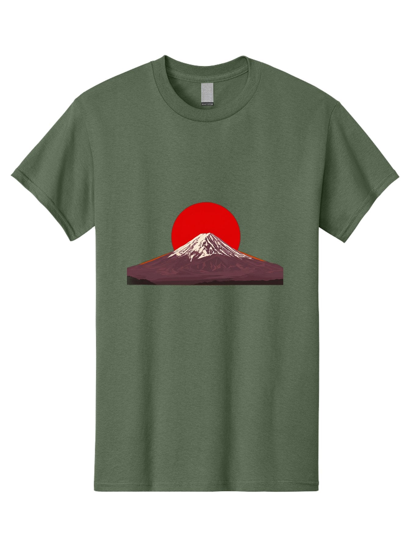 Mount-Fuji-3 Men'S Graphic Tee, 100% Cotton, Comfortable Casual Summer Wear, Machine Washable, Mount Fuji, Red Sun, Japanese Landscape, Minimalist Design, Iconic Mountain, Vibrant Colors, Serene Atmosphere, Graphic Art Bad968 5