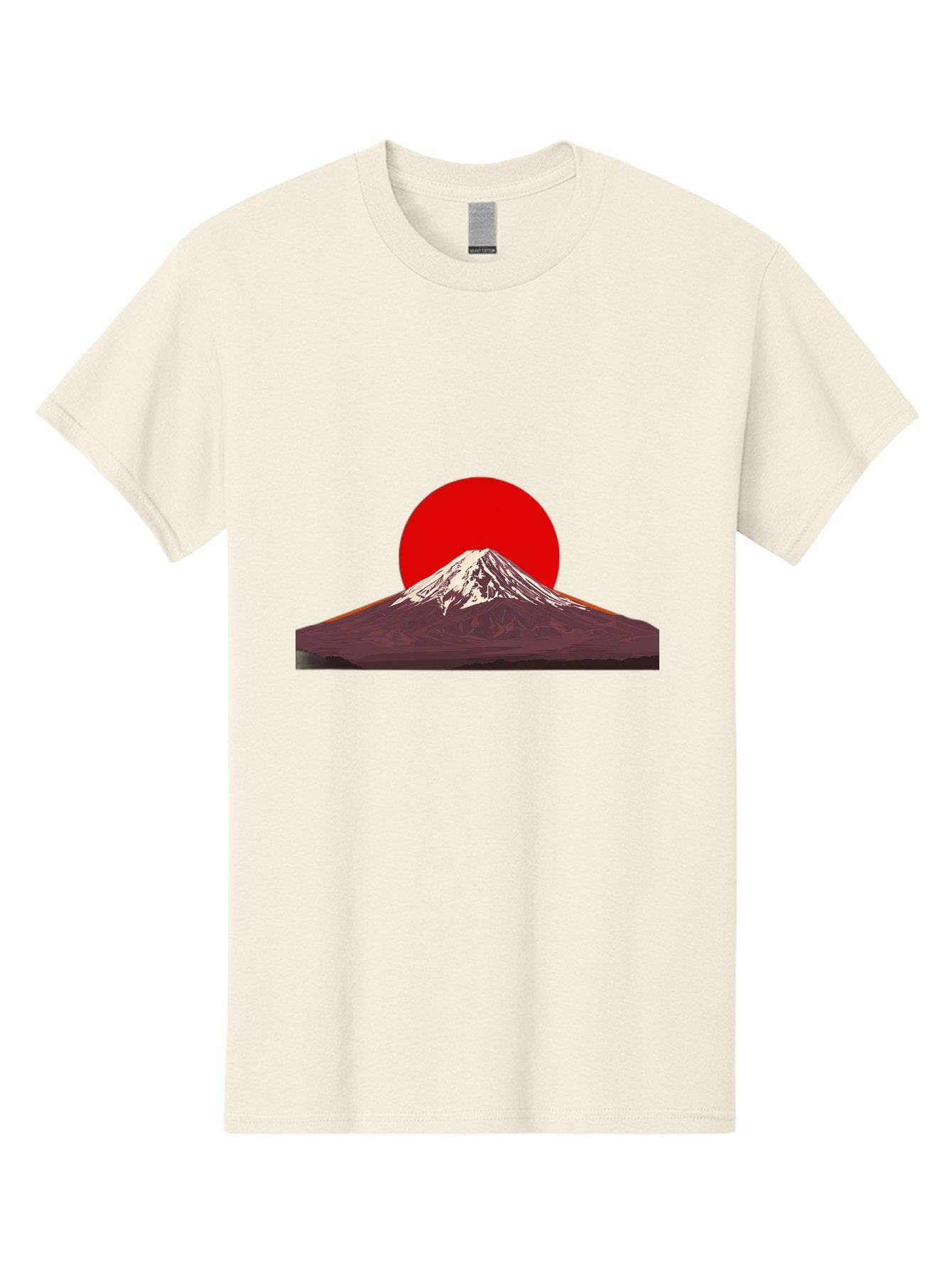 Mount-Fuji-3 Men'S Graphic Tee, 100% Cotton, Comfortable Casual Summer Wear, Machine Washable, Mount Fuji, Red Sun, Japanese Landscape, Minimalist Design, Iconic Mountain, Vibrant Colors, Serene Atmosphere, Graphic Art Bad968 7