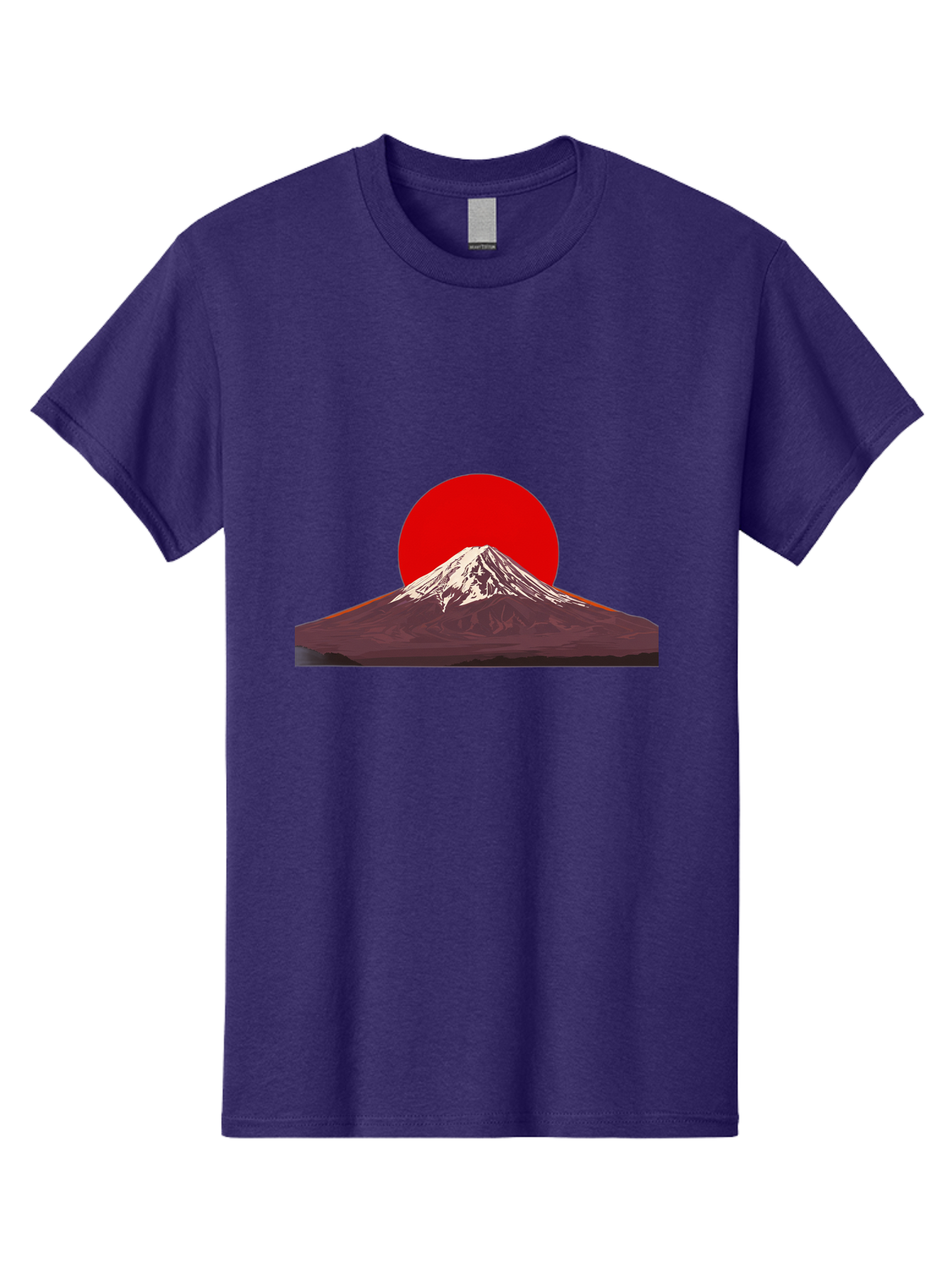 Mount-Fuji-3 Men'S Graphic Tee, 100% Cotton, Comfortable Casual Summer Wear, Machine Washable, Mount Fuji, Red Sun, Japanese Landscape, Minimalist Design, Iconic Mountain, Vibrant Colors, Serene Atmosphere, Graphic Art Bad968