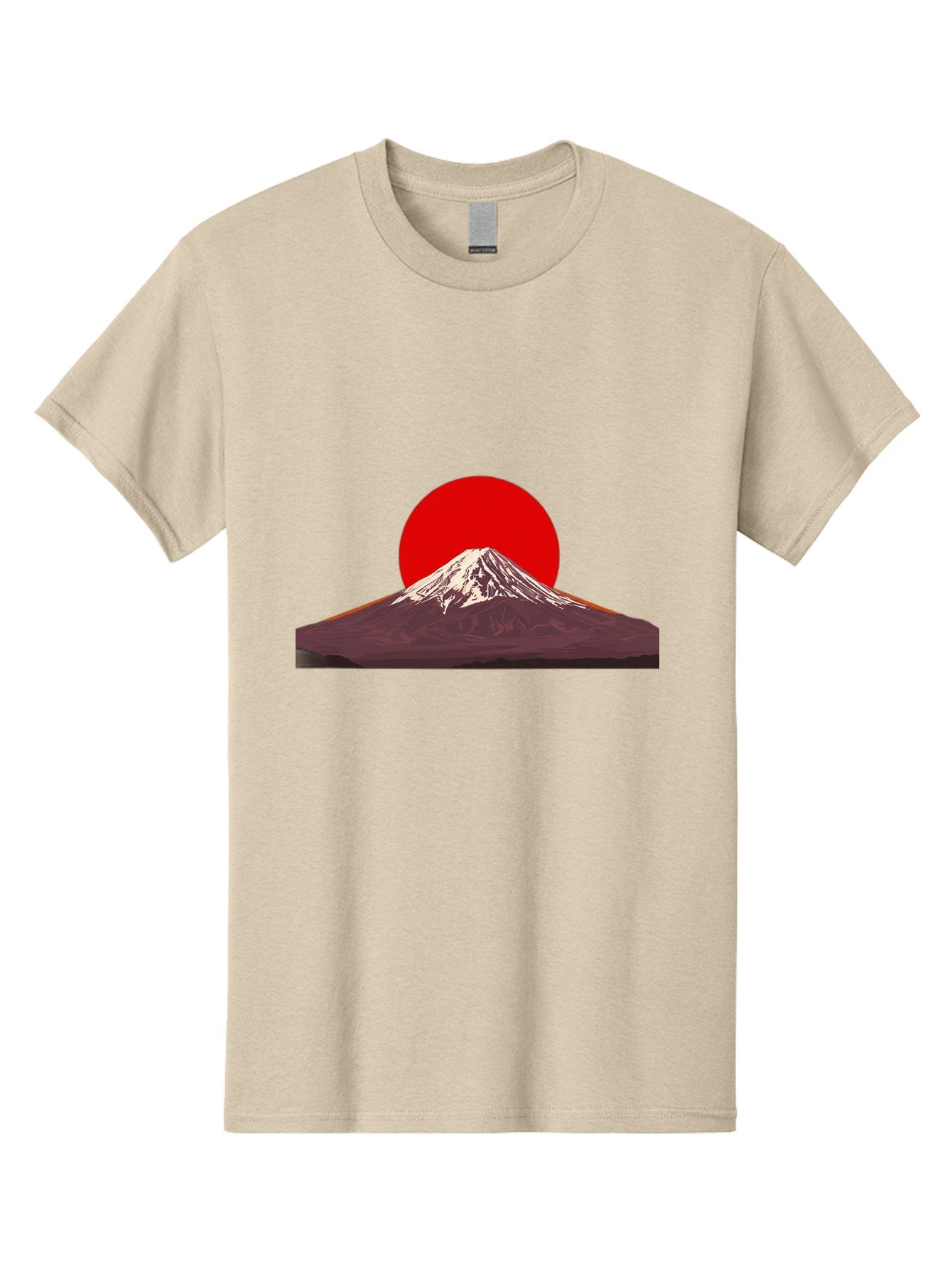 Mount-Fuji-3 Men'S Graphic Tee, 100% Cotton, Comfortable Casual Summer Wear, Machine Washable, Mount Fuji, Red Sun, Japanese Landscape, Minimalist Design, Iconic Mountain, Vibrant Colors, Serene Atmosphere, Graphic Art Bad968 10