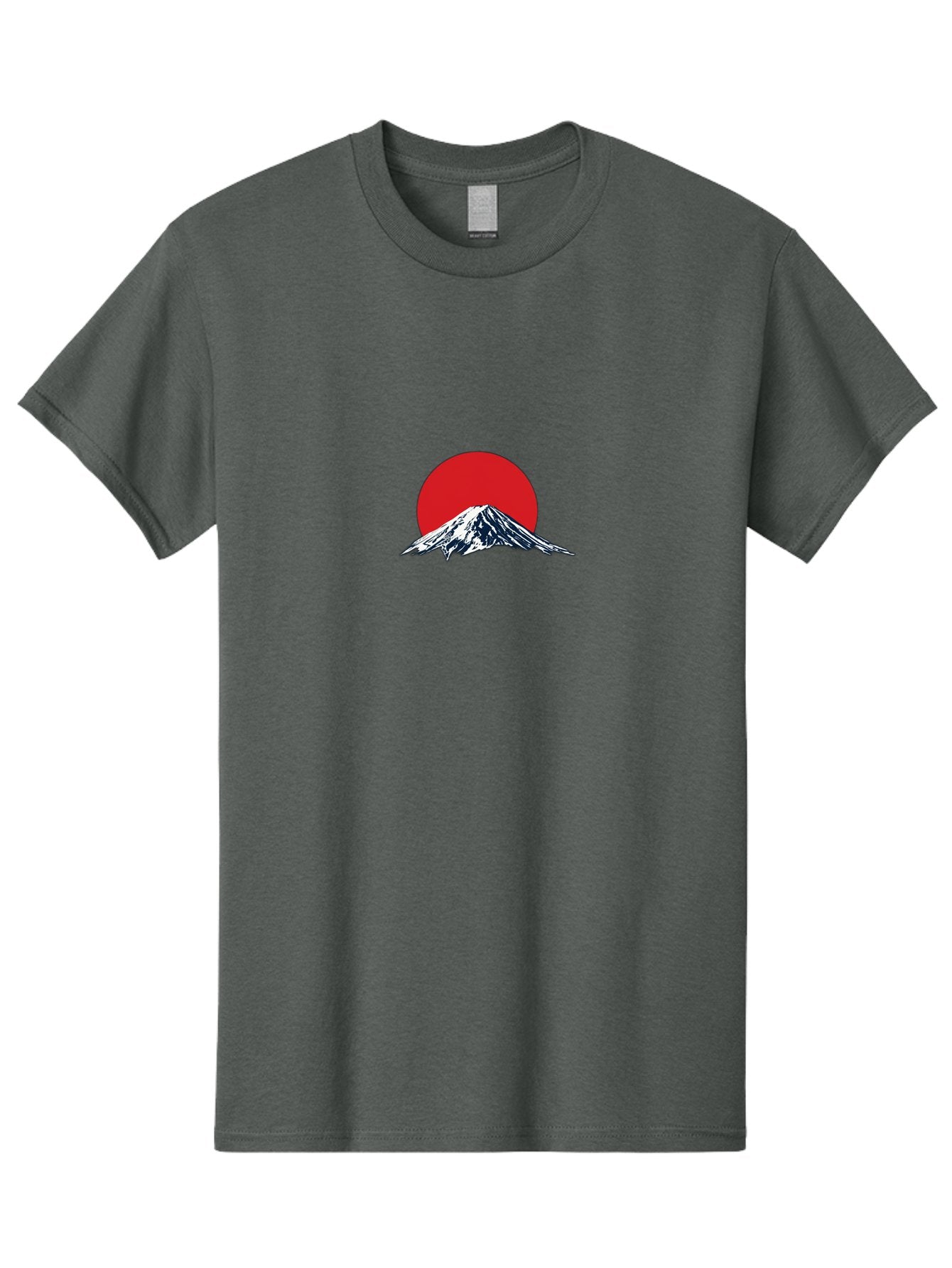 Mount-Fuji-4 Men'S Graphic Tee, 100% Cotton, Comfortable Casual Summer Wear, Machine Washable, Mount Fuji Landscape, Japanese Mountain Scenery, Red Sun, Snow-Capped Peak, Minimalist Design, Iconic Landmark, Serene Atmosphere Bad969 7