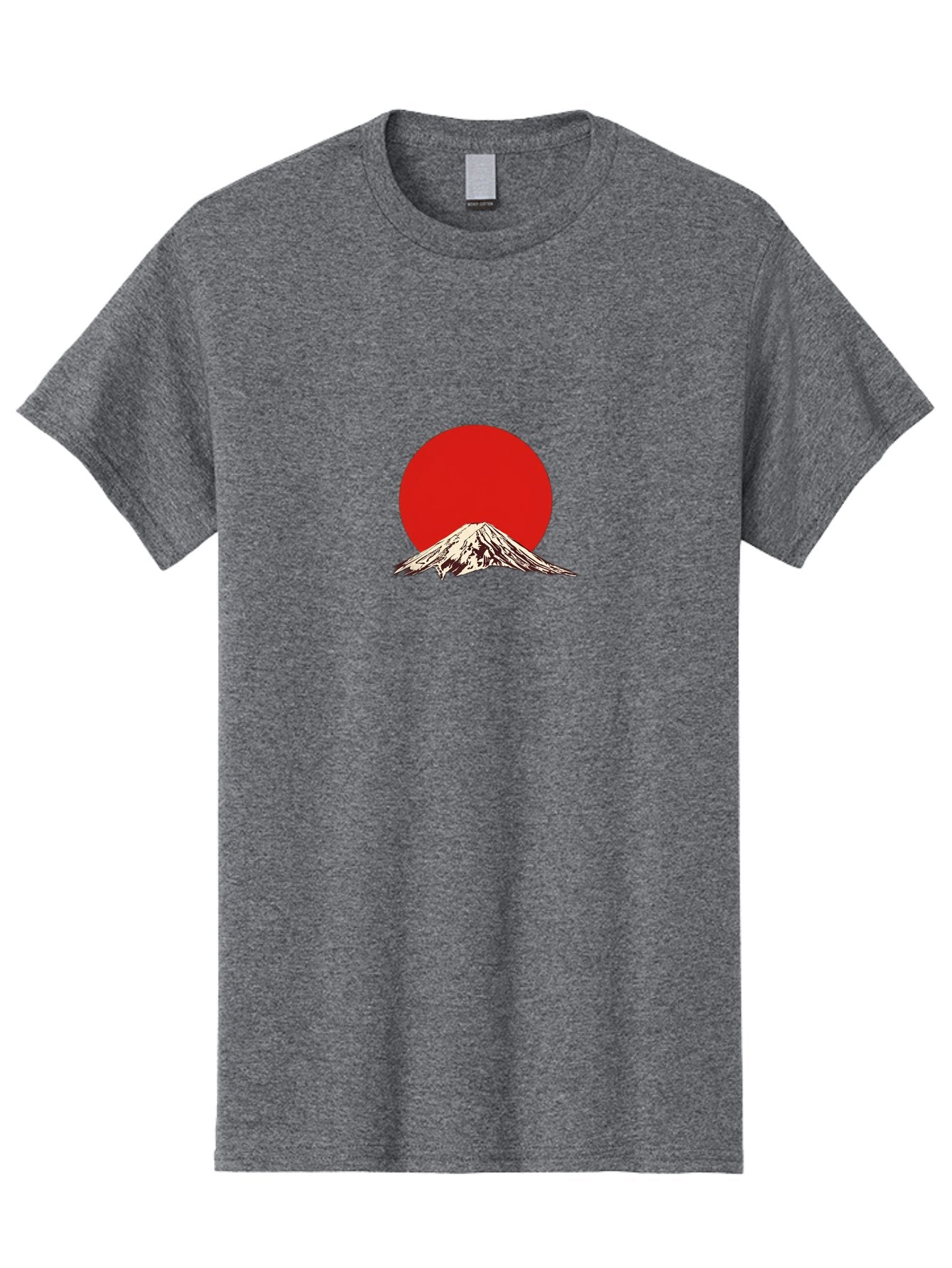 Mount-Fuji-7 Men'S Graphic Tee, 100% Cotton, Comfortable Casual Summer Wear, Machine Washable, Mount Fuji, Red Sun, Japanese Mountain, Iconic Landmark, Serene Landscape, Snow-Capped Peak, Minimalist Design, Bold Colors Bad972 3