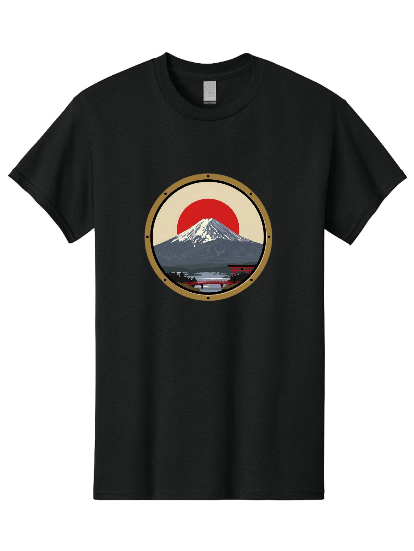 Mount-Fuji-8 Men'S Graphic Tee, 100% Cotton, Comfortable Casual Summer Wear, Machine Washable, Mount Fuji Landscape, Red Torii Gate, Serene Lake, Japanese Scenery, Red Bridge, Sunrise, Iconic Landmark, Beautiful Mountain Bad973 13
