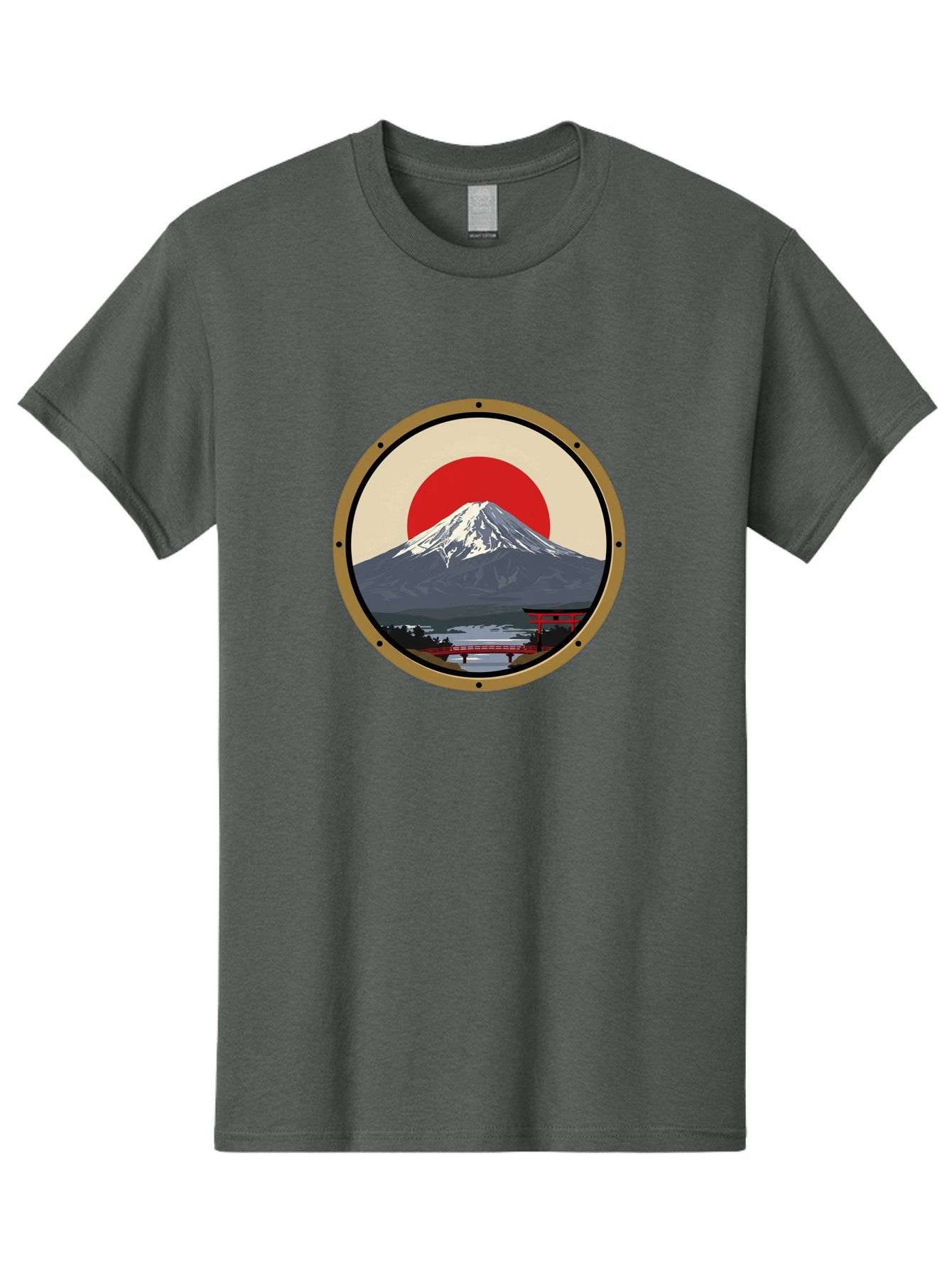 Mount-Fuji-8 Men'S Graphic Tee, 100% Cotton, Comfortable Casual Summer Wear, Machine Washable, Mount Fuji Landscape, Red Torii Gate, Serene Lake, Japanese Scenery, Red Bridge, Sunrise, Iconic Landmark, Beautiful Mountain Bad973 7