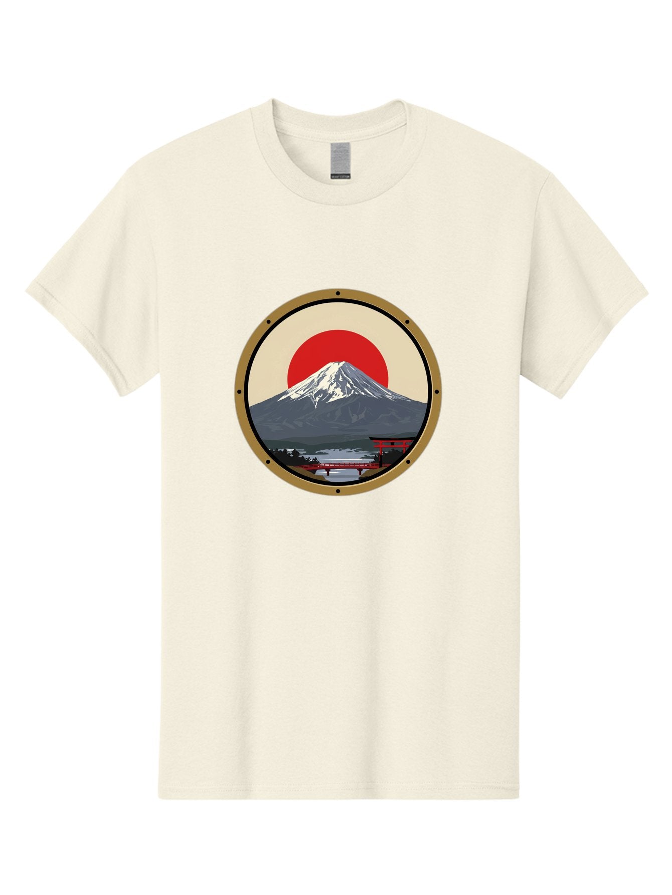 Mount-Fuji-8 Men'S Graphic Tee, 100% Cotton, Comfortable Casual Summer Wear, Machine Washable, Mount Fuji Landscape, Red Torii Gate, Serene Lake, Japanese Scenery, Red Bridge, Sunrise, Iconic Landmark, Beautiful Mountain Bad973 5