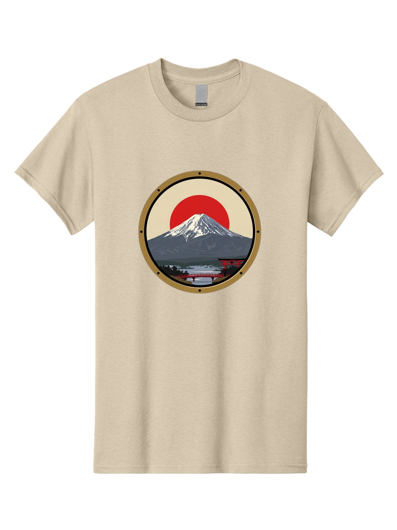 Mount-Fuji-8 Men'S Graphic Tee, 100% Cotton, Comfortable Casual Summer Wear, Machine Washable, Mount Fuji Landscape, Red Torii Gate, Serene Lake, Japanese Scenery, Red Bridge, Sunrise, Iconic Landmark, Beautiful Mountain Bad973 9