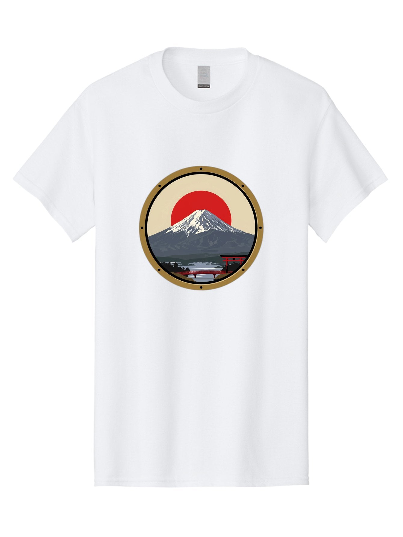 Mount-Fuji-8 Men'S Graphic Tee, 100% Cotton, Comfortable Casual Summer Wear, Machine Washable, Mount Fuji Landscape, Red Torii Gate, Serene Lake, Japanese Scenery, Red Bridge, Sunrise, Iconic Landmark, Beautiful Mountain Bad973 15