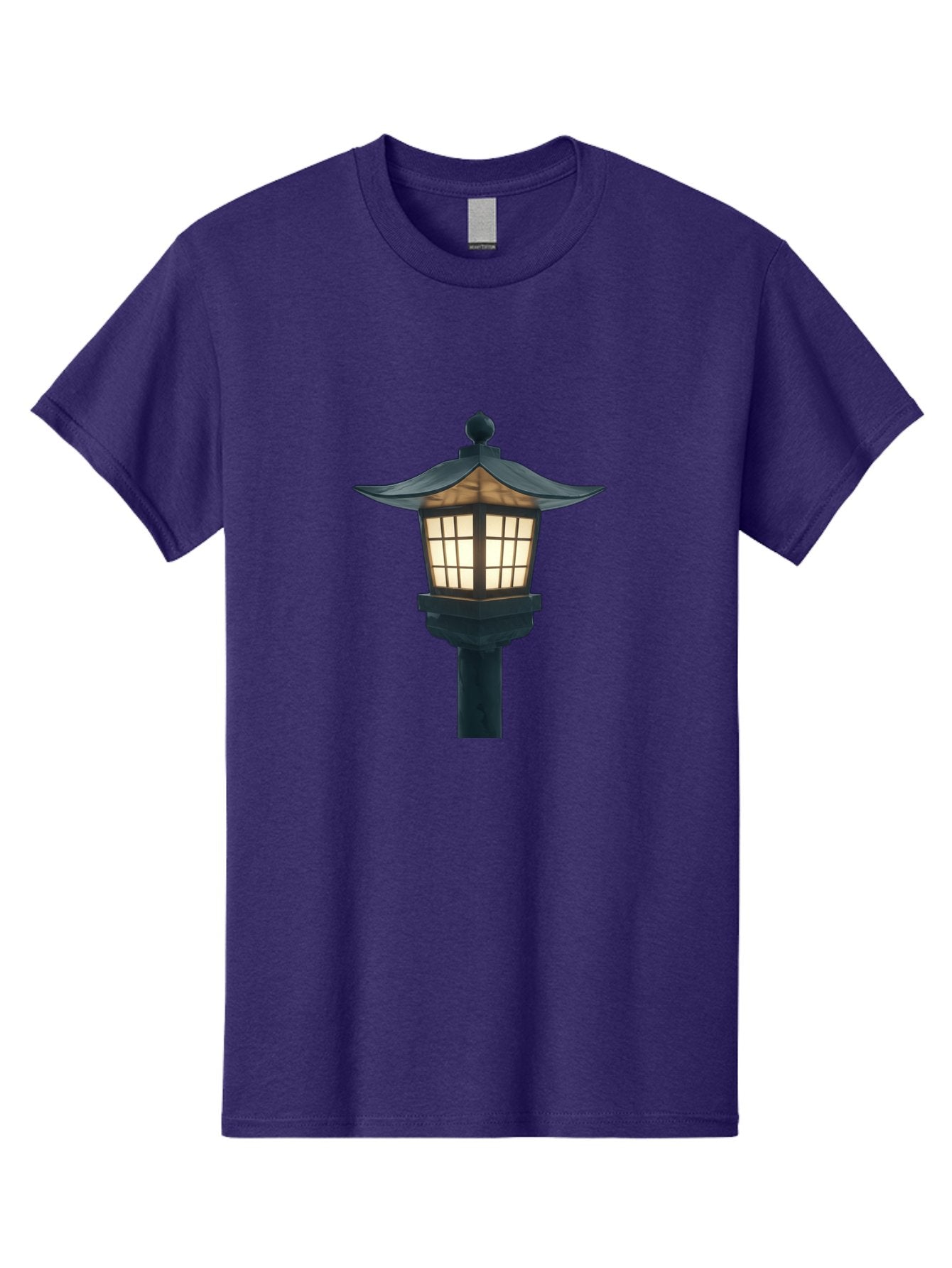 Pagoda-Lamp-Post Men'S Graphic Tee, 100% Cotton, Comfortable Casual Summer Wear, Machine Washable, Outdoor Lamp, Garden Light, Pagoda Style, Black Metal, Decorative Lantern, Soft Glow, Warm Lighting, Elegant Design, Traditional Architecture Bad979 11