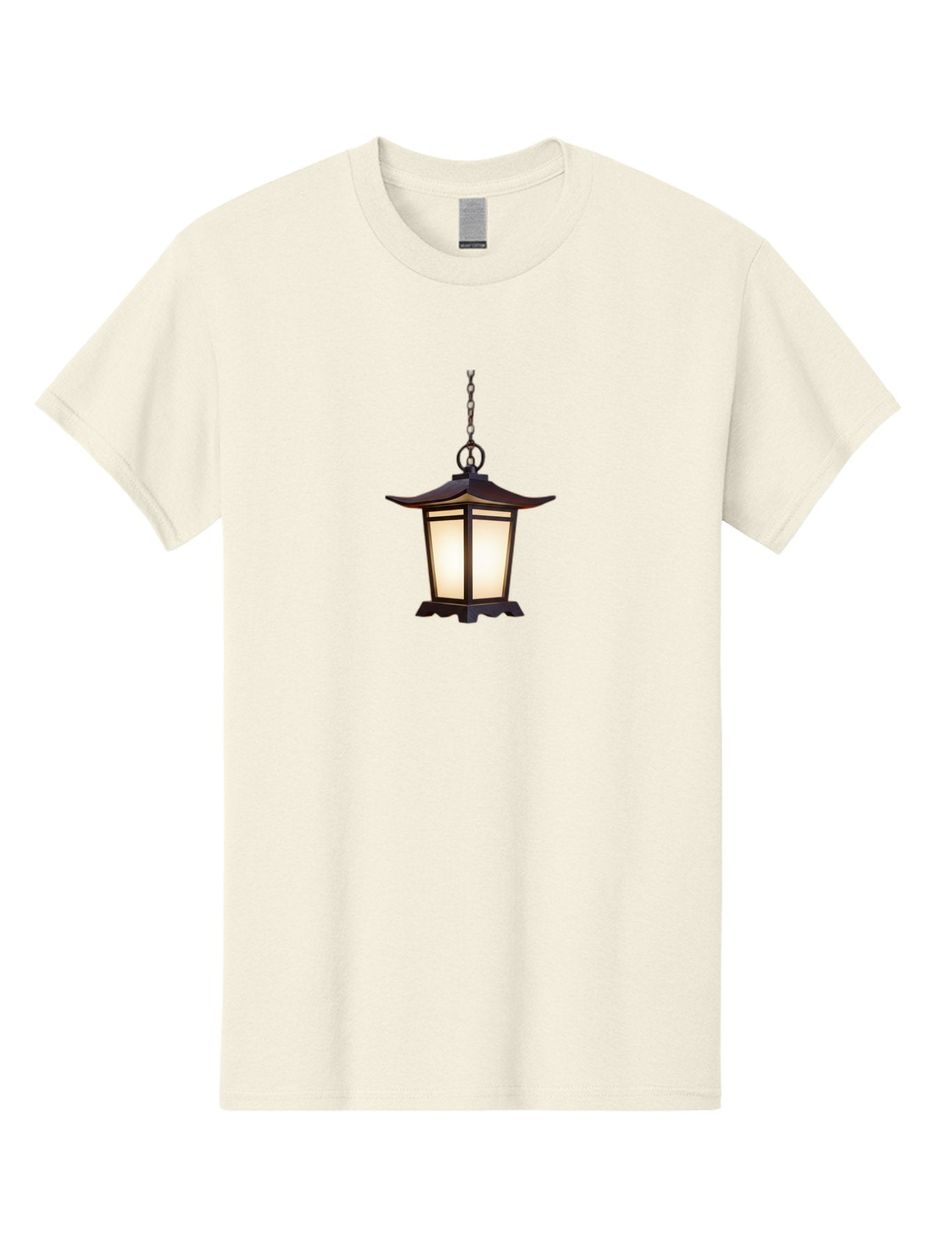 Pagoda-Lantern-1 Men'S Graphic Tee, 100% Cotton, Comfortable Casual Summer Wear, Machine Washable, Hanging Lamp, Japanese Lantern, Pagoda Style, Soft Lighting, Warm Glow, Interior Decor, Ambient Light, Traditional Design, Ornate Details Bad980 3