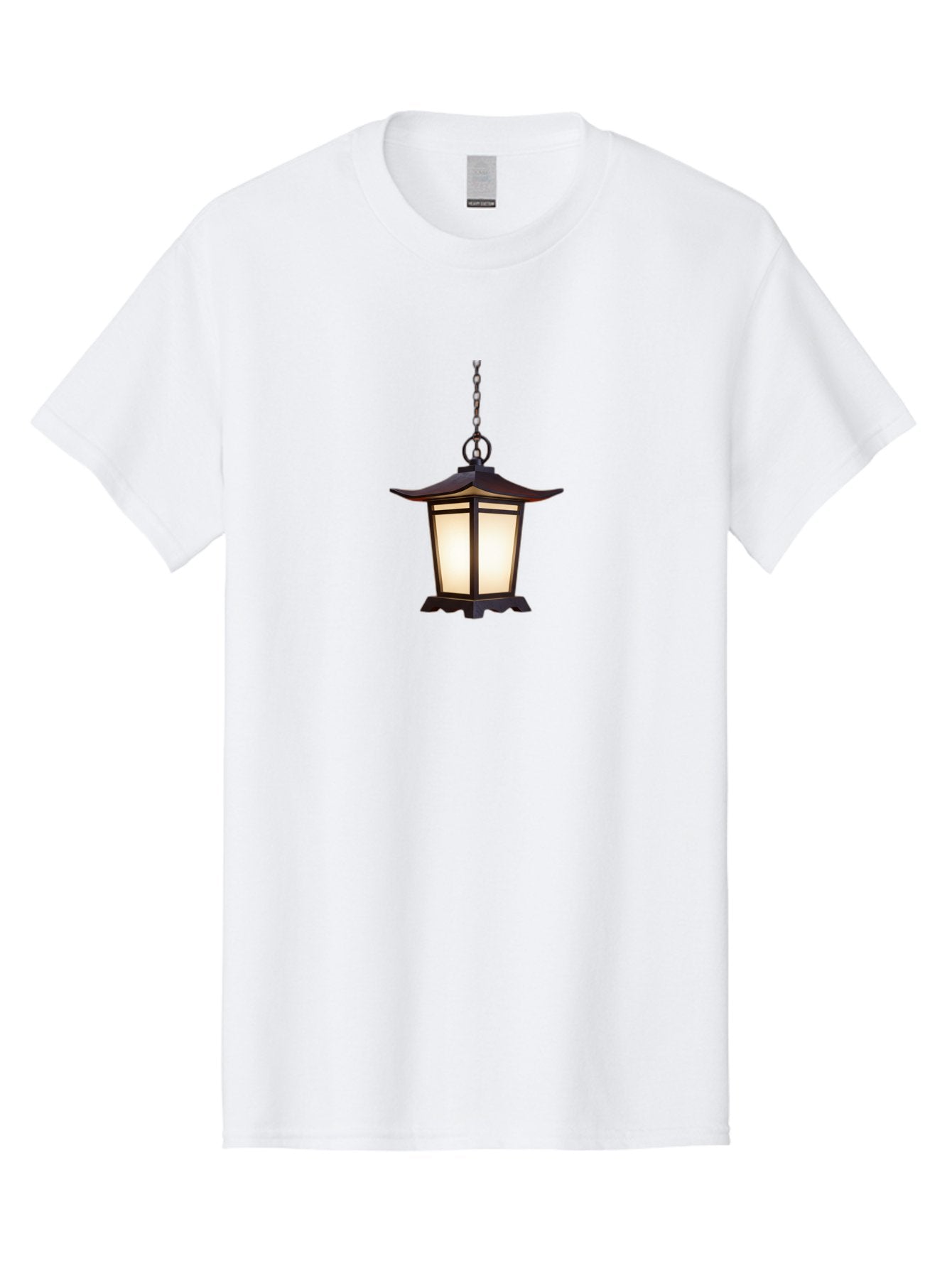 Pagoda-Lantern-1 Men'S Graphic Tee, 100% Cotton, Comfortable Casual Summer Wear, Machine Washable, Hanging Lamp, Japanese Lantern, Pagoda Style, Soft Lighting, Warm Glow, Interior Decor, Ambient Light, Traditional Design, Ornate Details Bad980