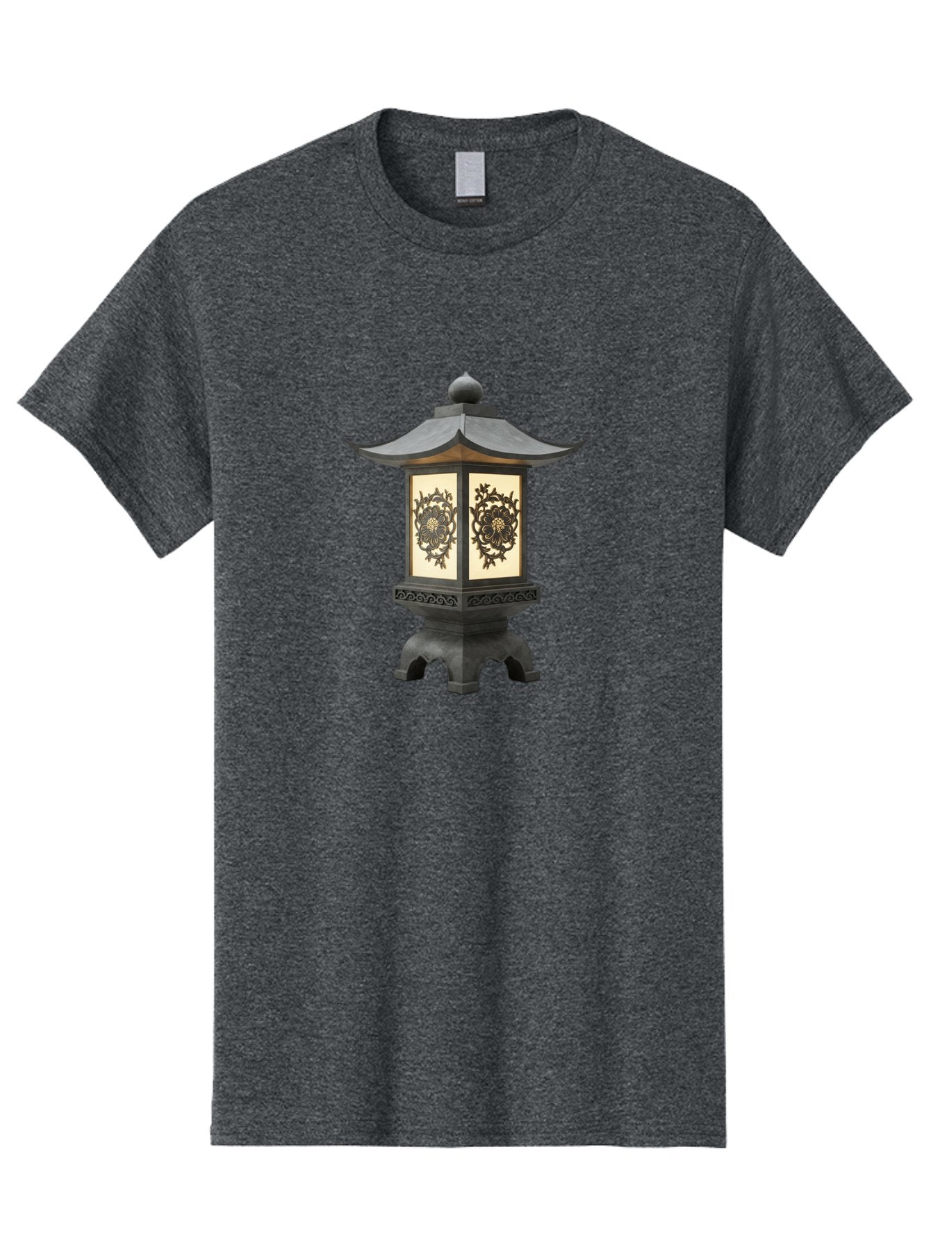 Pagoda-Lantern Men'S Graphic Tee, 100% Cotton, Comfortable Casual Summer Wear, Machine Washable, Outdoor Lantern, Asian-Inspired Decor, Decorative Metalwork, Intricate Designs, Traditional Pagoda-Style Roof, Ambient Lighting, Garden Decor, Bad981 10