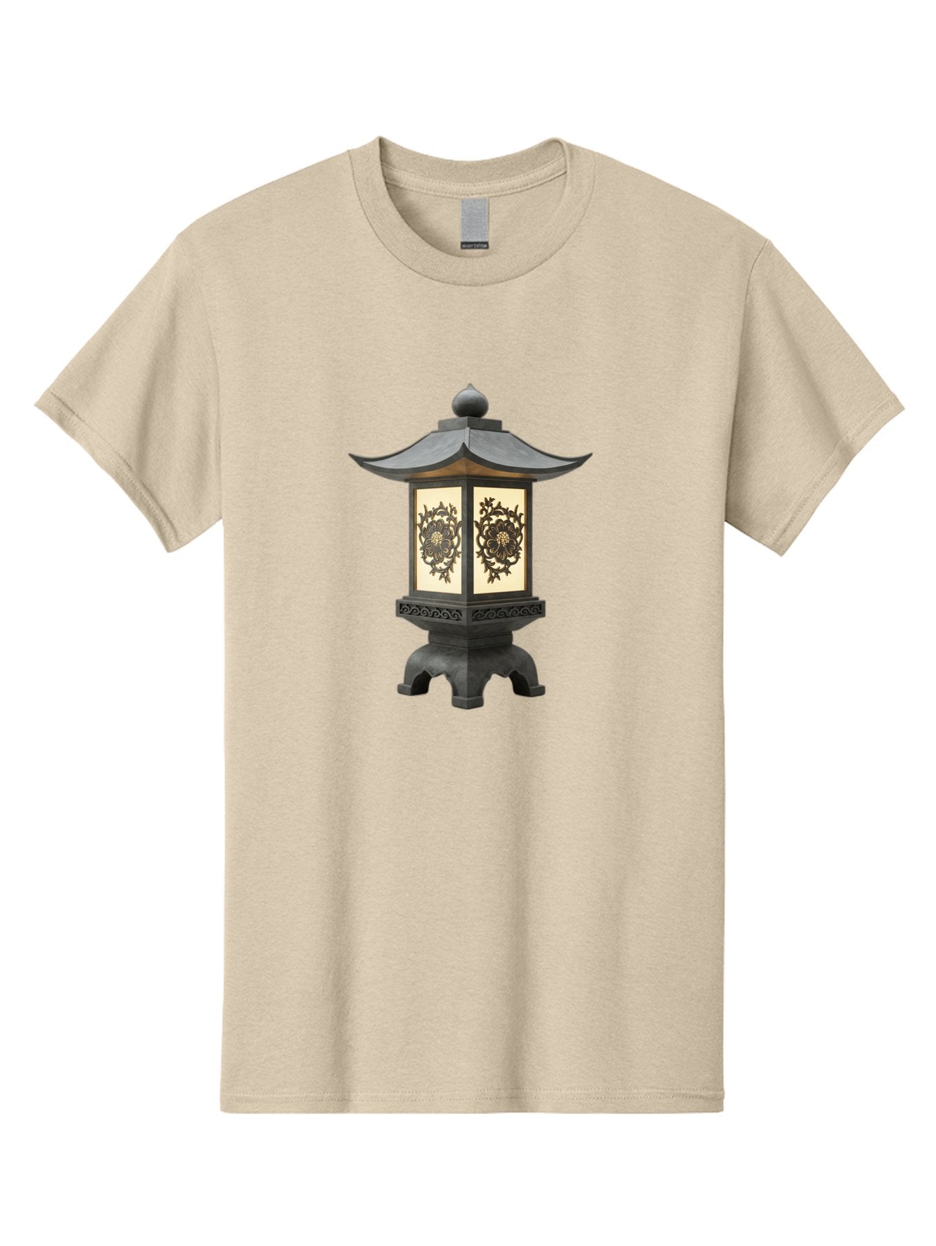 Pagoda-Lantern Men'S Graphic Tee, 100% Cotton, Comfortable Casual Summer Wear, Machine Washable, Outdoor Lantern, Asian-Inspired Decor, Decorative Metalwork, Intricate Designs, Traditional Pagoda-Style Roof, Ambient Lighting, Garden Decor, Bad981 13