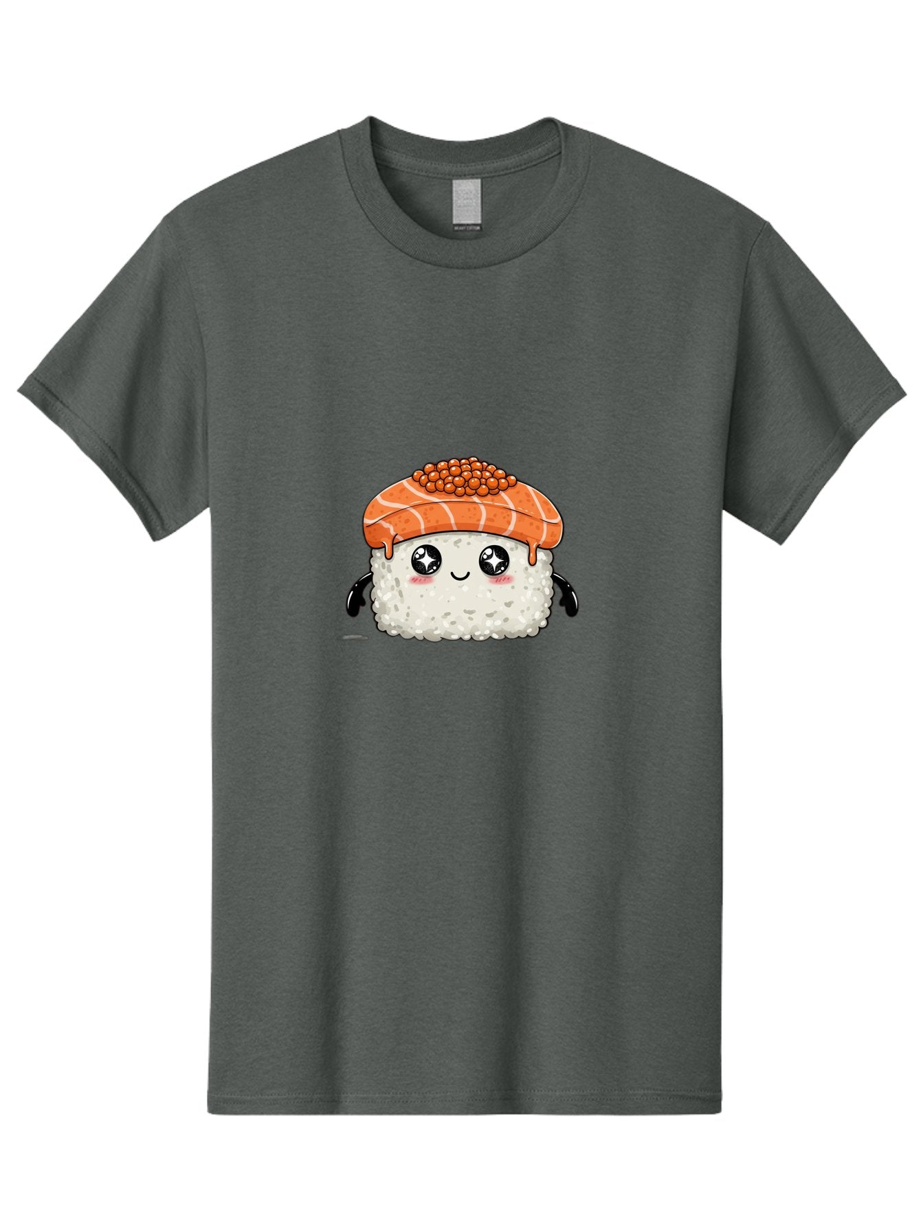 Salmon-Sushi-1 Men'S Graphic Tee, 100% Cotton, Comfortable Casual Summer Wear, Machine Washable, Cartoon Sushi, Sushi Character, Salmon Roe Sushi, Cute Food, Anime Style, Kawaii Food, Sushi Art, Japanese Cuisine, Sushi Illustration, Foodie Art Bad983 14