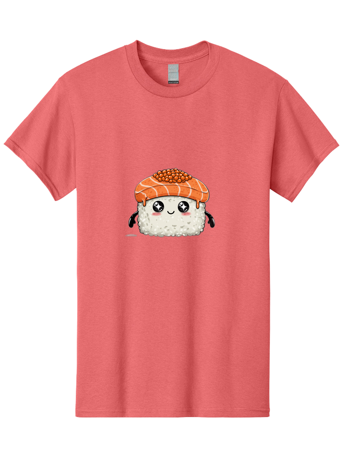 Salmon-Sushi-1 Men'S Graphic Tee, 100% Cotton, Comfortable Casual Summer Wear, Machine Washable, Cartoon Sushi, Sushi Character, Salmon Roe Sushi, Cute Food, Anime Style, Kawaii Food, Sushi Art, Japanese Cuisine, Sushi Illustration, Foodie Art Bad983 9
