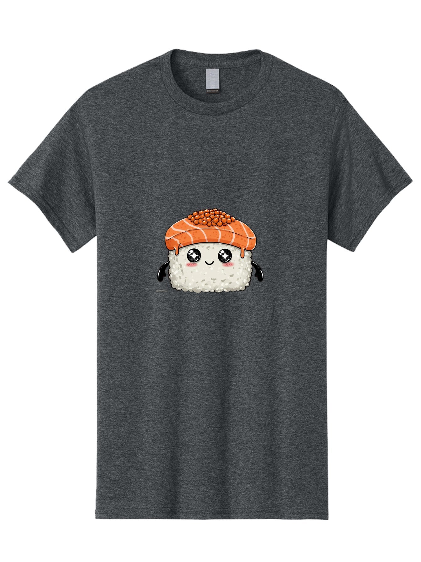 Salmon-Sushi-1 Men'S Graphic Tee, 100% Cotton, Comfortable Casual Summer Wear, Machine Washable, Cartoon Sushi, Sushi Character, Salmon Roe Sushi, Cute Food, Anime Style, Kawaii Food, Sushi Art, Japanese Cuisine, Sushi Illustration, Foodie Art Bad983 15