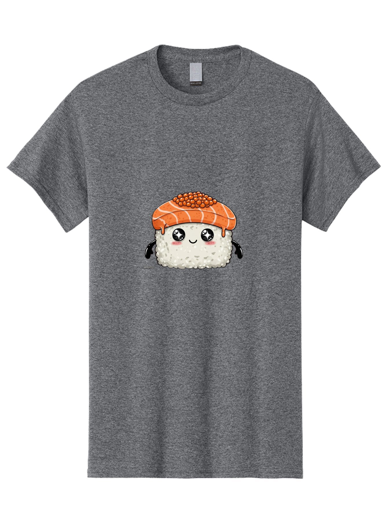 Salmon-Sushi-1 Men'S Graphic Tee, 100% Cotton, Comfortable Casual Summer Wear, Machine Washable, Cartoon Sushi, Sushi Character, Salmon Roe Sushi, Cute Food, Anime Style, Kawaii Food, Sushi Art, Japanese Cuisine, Sushi Illustration, Foodie Art Bad983 9