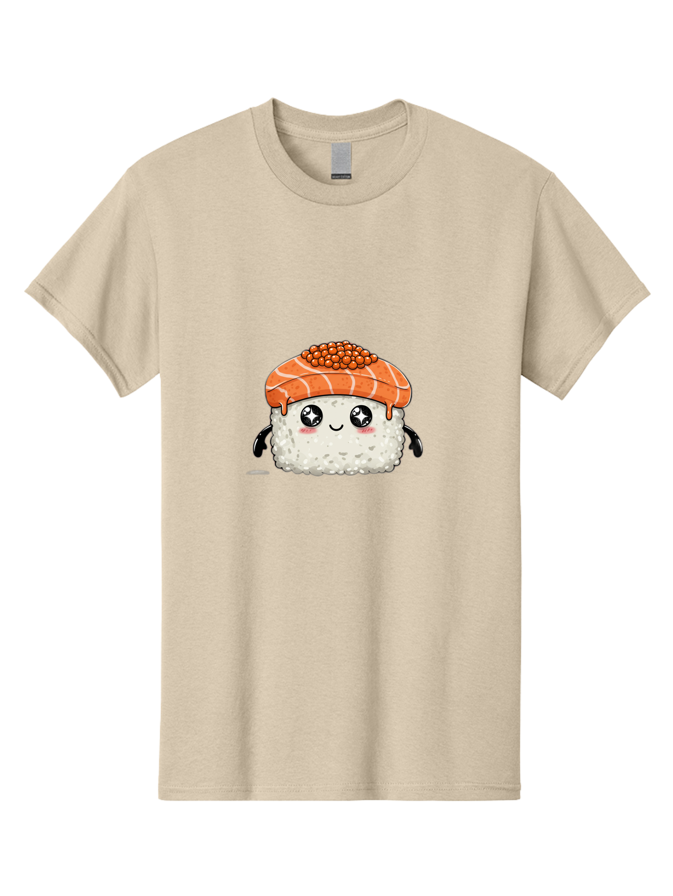 Salmon-Sushi-1 Men'S Graphic Tee, 100% Cotton, Comfortable Casual Summer Wear, Machine Washable, Cartoon Sushi, Sushi Character, Salmon Roe Sushi, Cute Food, Anime Style, Kawaii Food, Sushi Art, Japanese Cuisine, Sushi Illustration, Foodie Art Bad983 14