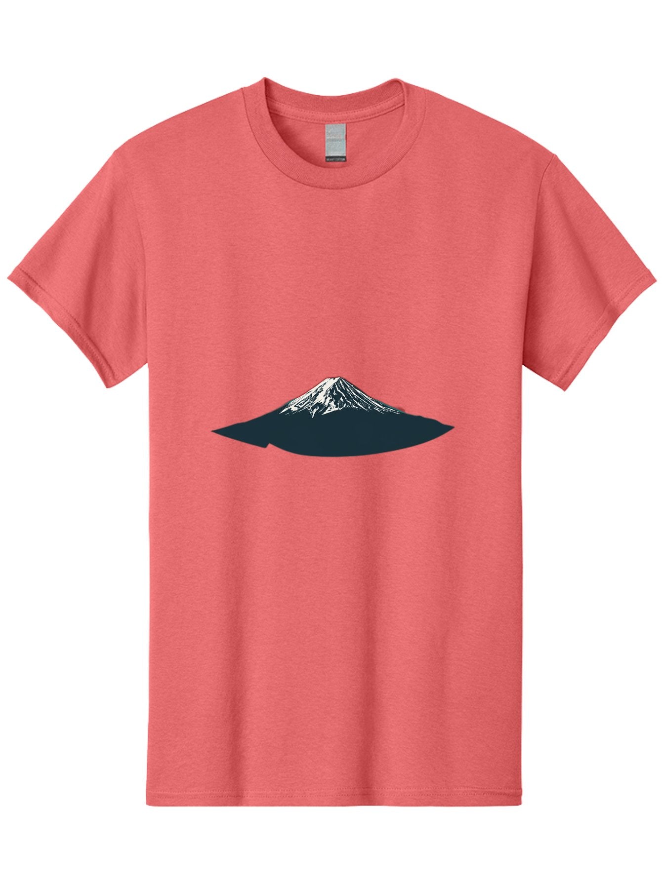 Snowcapped-Mountain Men'S Graphic Tee, 100% Cotton, Comfortable Casual Summer Wear, Machine Washable, Mountain Landscape, Snow-Capped Peak, Serene Atmosphere, Minimalist Design, Dark Silhouette, White Snow, Simple Graphics, Iconic Mountain Bad991 12