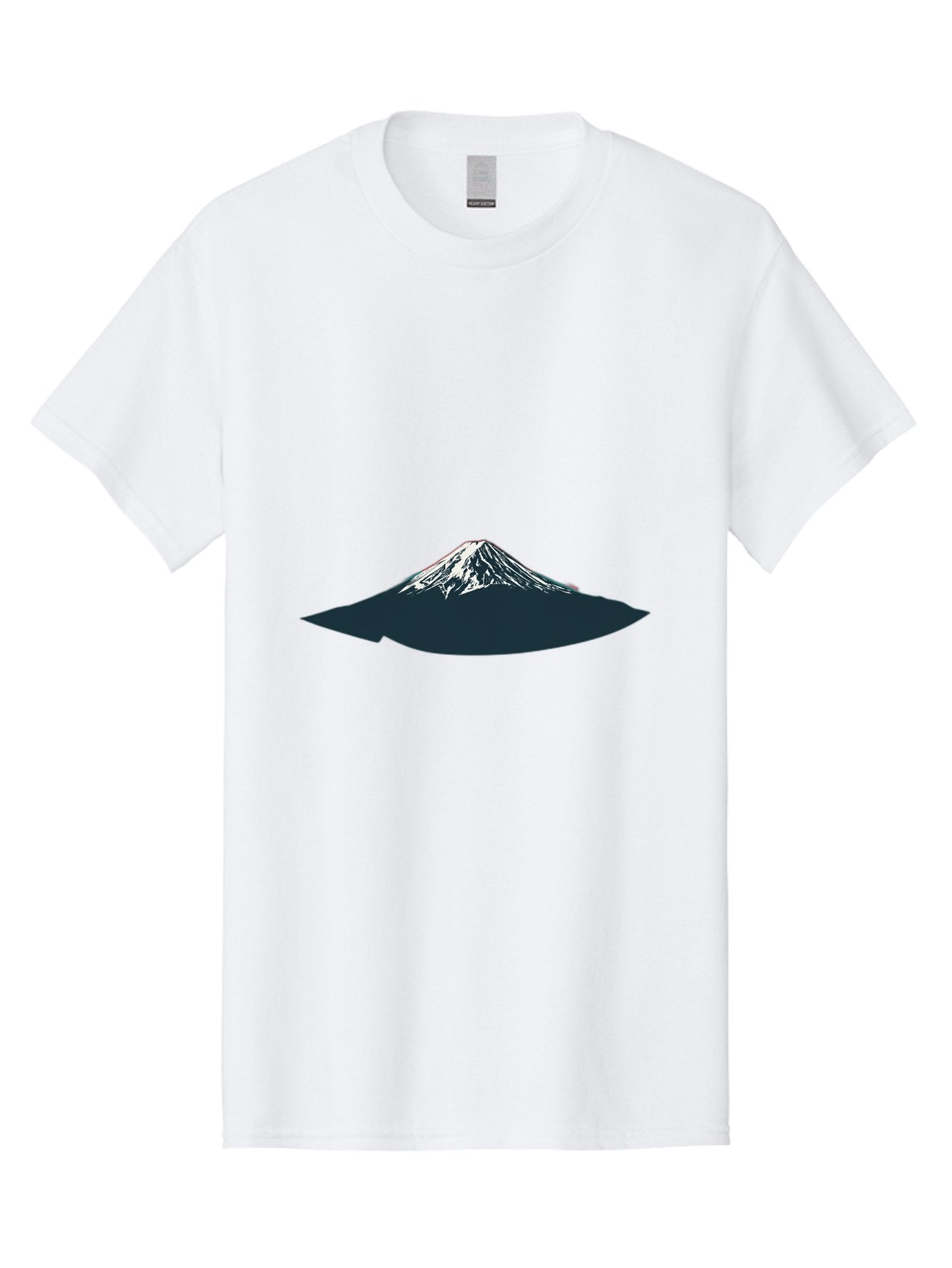 Snowcapped-Mountain Men'S Graphic Tee, 100% Cotton, Comfortable Casual Summer Wear, Machine Washable, Mountain Landscape, Snow-Capped Peak, Serene Atmosphere, Minimalist Design, Dark Silhouette, White Snow, Simple Graphics, Iconic Mountain Bad991 6