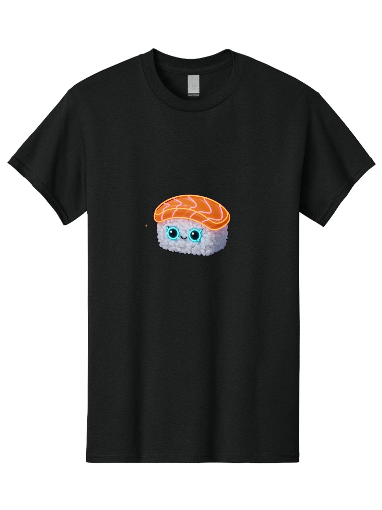 Sushi-1 Men'S Graphic Tee, 100% Cotton, Comfortable Casual Summer Wear, Machine Washable, Cartoon Sushi, Adorable Sushi, Japanese Cuisine, Raw Salmon, Cute Eyes, Smiling Face, Kawaii Food, Sushi Roll, Cute Cartoon, Food Illustration Bad992 4