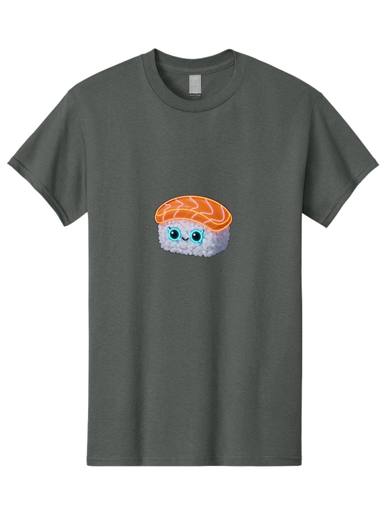 Sushi-1 Men'S Graphic Tee, 100% Cotton, Comfortable Casual Summer Wear, Machine Washable, Cartoon Sushi, Adorable Sushi, Japanese Cuisine, Raw Salmon, Cute Eyes, Smiling Face, Kawaii Food, Sushi Roll, Cute Cartoon, Food Illustration Bad992 8