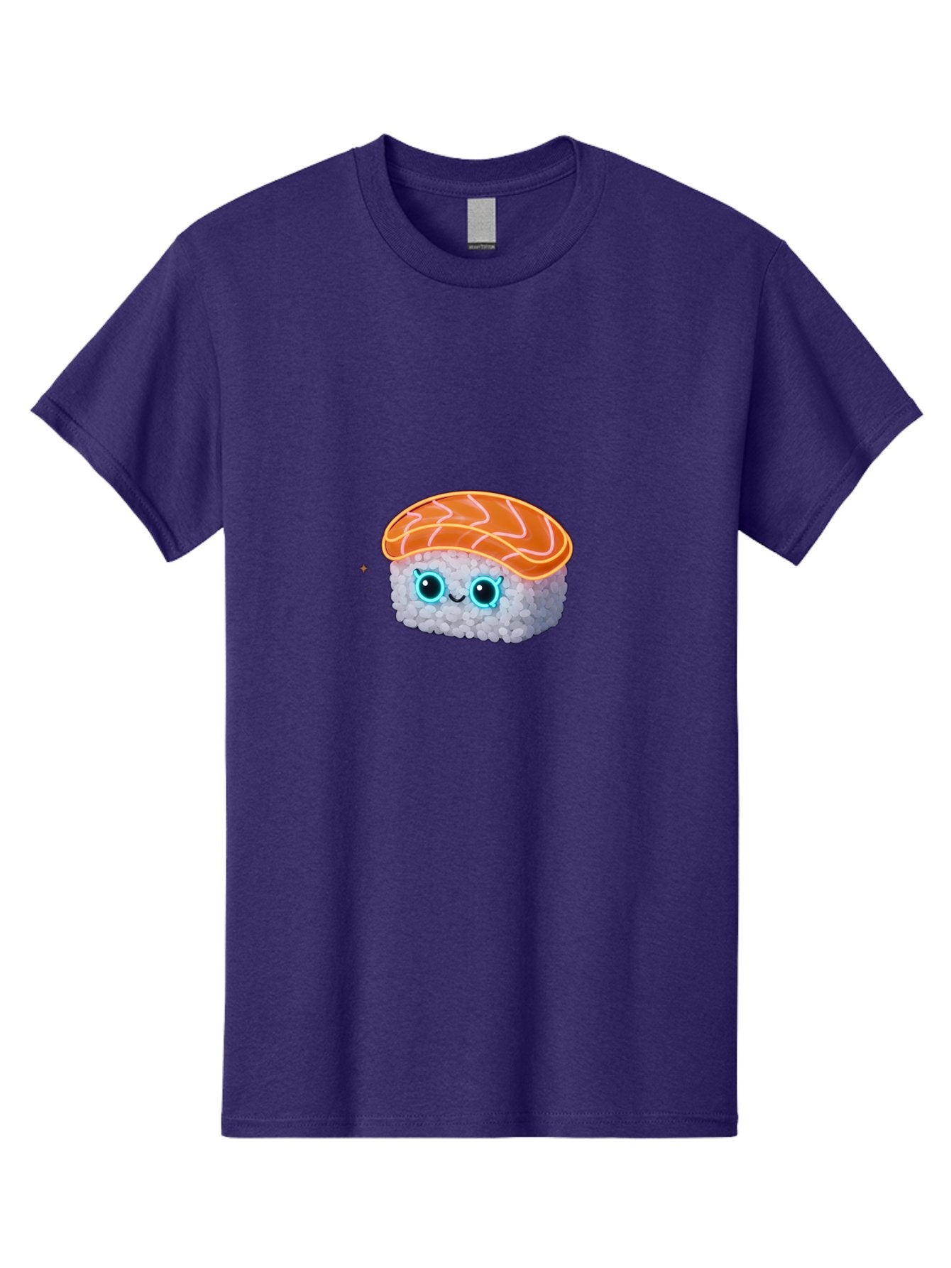 Sushi-1 Men'S Graphic Tee, 100% Cotton, Comfortable Casual Summer Wear, Machine Washable, Cartoon Sushi, Adorable Sushi, Japanese Cuisine, Raw Salmon, Cute Eyes, Smiling Face, Kawaii Food, Sushi Roll, Cute Cartoon, Food Illustration Bad992 3