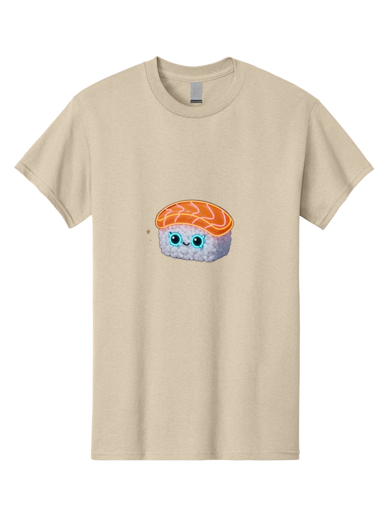 Sushi-1 Men'S Graphic Tee, 100% Cotton, Comfortable Casual Summer Wear, Machine Washable, Cartoon Sushi, Adorable Sushi, Japanese Cuisine, Raw Salmon, Cute Eyes, Smiling Face, Kawaii Food, Sushi Roll, Cute Cartoon, Food Illustration Bad992 7