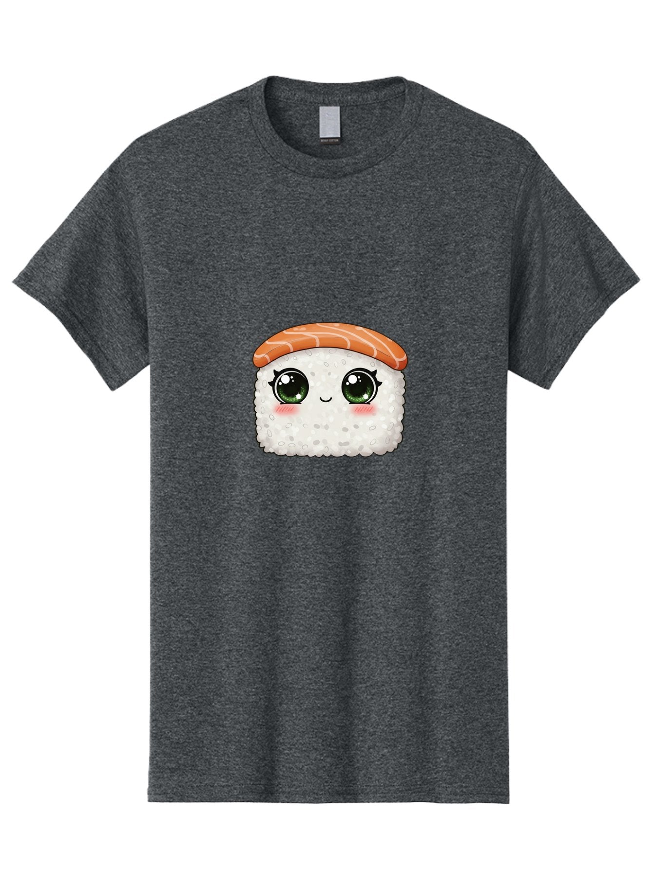 Sushi-Cartoon-Character Men'S Graphic Tee, 100% Cotton, Comfortable Casual Summer Wear, Machine Washable, Cartoon Sushi, Japanese Cuisine, Sushi Roll, Kawaii Food, Adorable Character, Green Eyes, Salmon Topping, White Rice, Cute Expression, Bad994 15