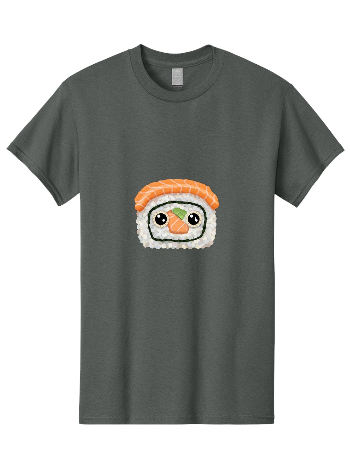 Sushi-Emoji Men'S Graphic Tee, 100% Cotton, Comfortable Casual Summer Wear, Machine Washable, Sushi With Face, Cartoon-Style Food, Kawaii Art, Sushi Roll, Anime-Inspired, Cute Illustration, Playful Design, Foodie Art Bad995 8