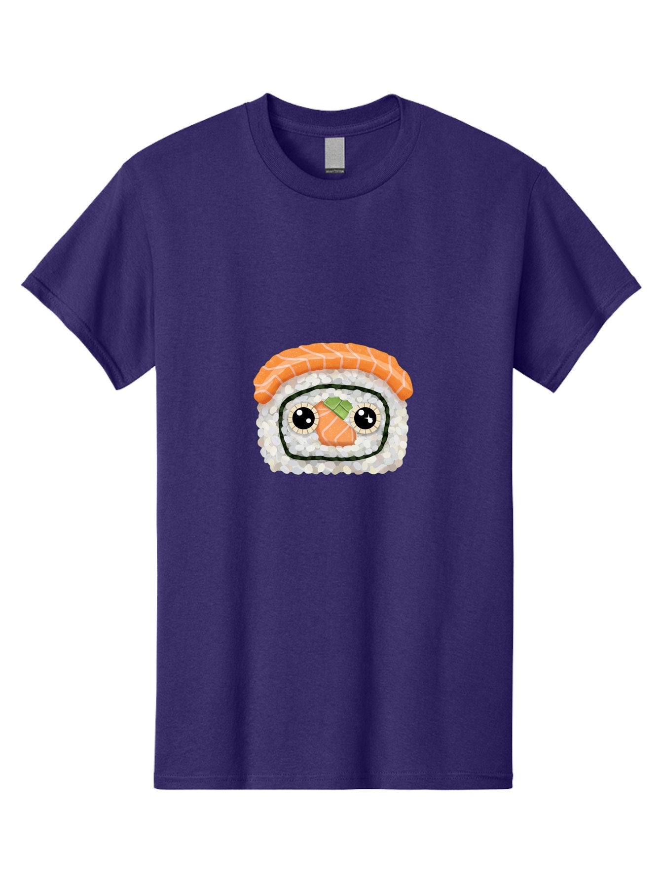Sushi-Emoji Men'S Graphic Tee, 100% Cotton, Comfortable Casual Summer Wear, Machine Washable, Sushi With Face, Cartoon-Style Food, Kawaii Art, Sushi Roll, Anime-Inspired, Cute Illustration, Playful Design, Foodie Art Bad995 9
