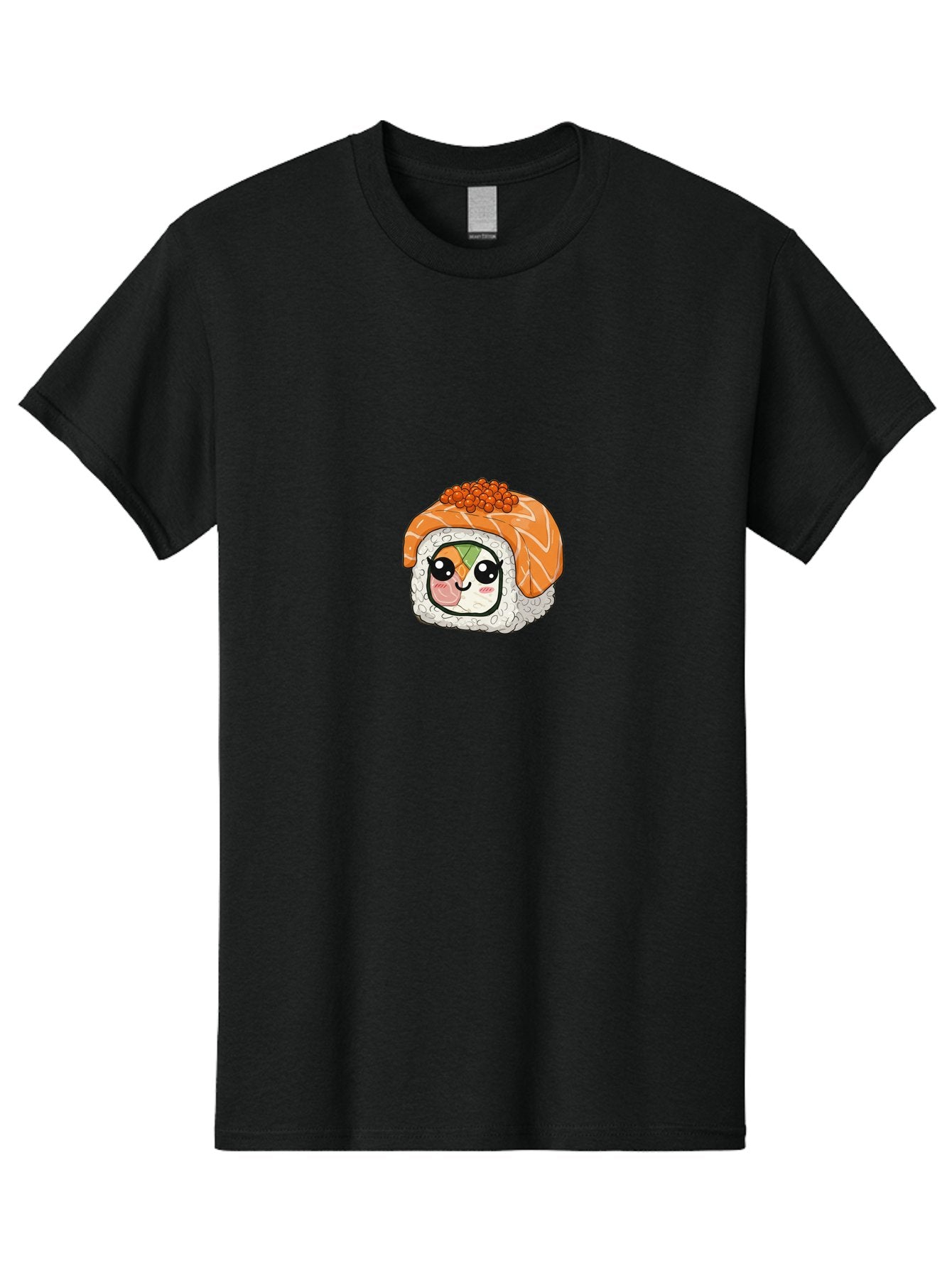 Sushi-Roll-Character Men'S Graphic Tee, 100% Cotton, Comfortable Casual Summer Wear, Machine Washable, Kawaii Sushi, Cute Anime Face, Sushi Roll, Salmon Roe, Cartoon Food, Adorable Sushi, Japanese Cuisine, Fun Illustration, Cartoon Character, Bad998 8
