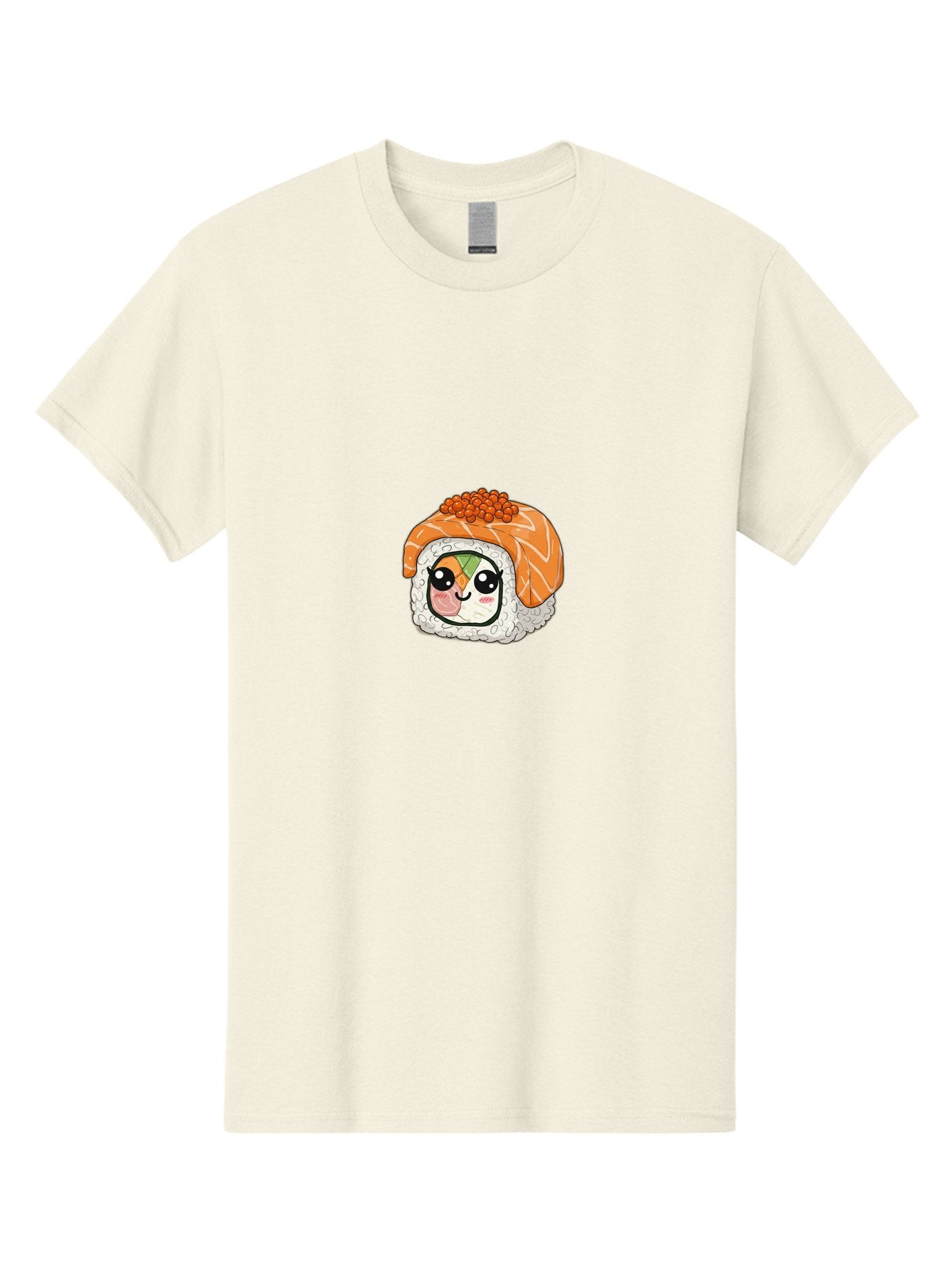 Sushi-Roll-Character Men'S Graphic Tee, 100% Cotton, Comfortable Casual Summer Wear, Machine Washable, Kawaii Sushi, Cute Anime Face, Sushi Roll, Salmon Roe, Cartoon Food, Adorable Sushi, Japanese Cuisine, Fun Illustration, Cartoon Character, Bad998 10