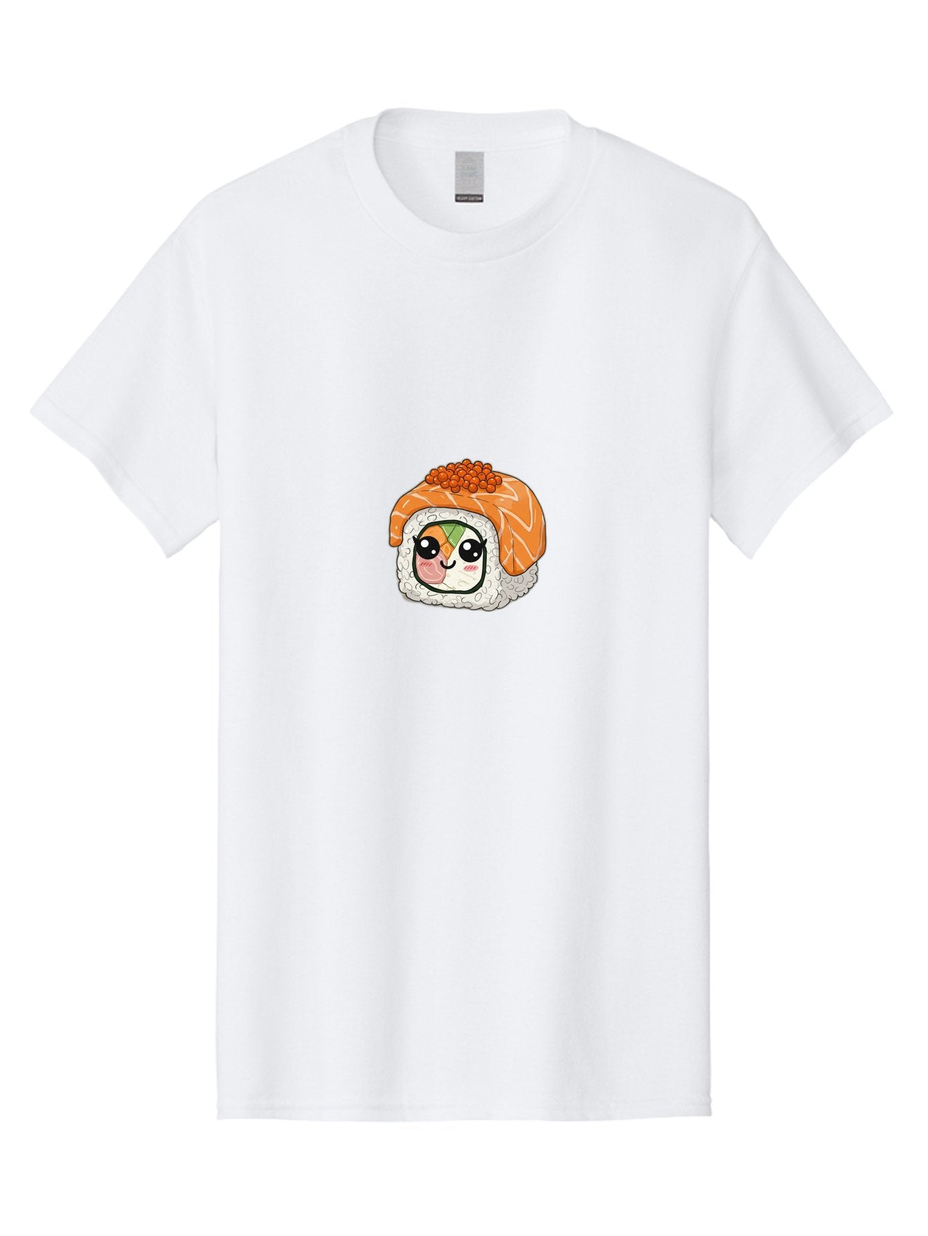 Sushi-Roll-Character Men'S Graphic Tee, 100% Cotton, Comfortable Casual Summer Wear, Machine Washable, Kawaii Sushi, Cute Anime Face, Sushi Roll, Salmon Roe, Cartoon Food, Adorable Sushi, Japanese Cuisine, Fun Illustration, Cartoon Character, Bad998 9
