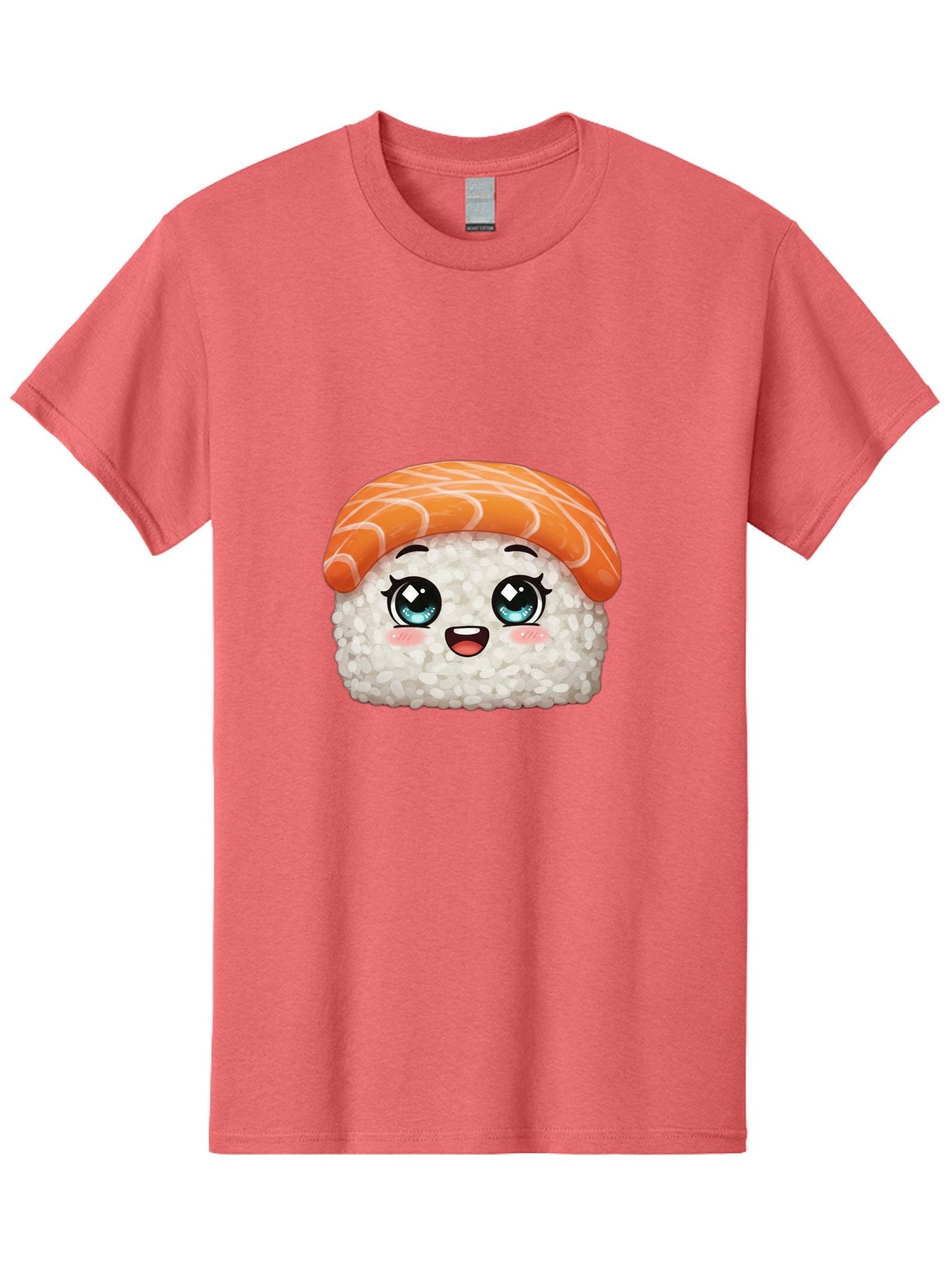 Sushi Men'S Graphic Tee, 100% Cotton, Comfortable Casual Summer Wear, Machine Washable, Kawaii Sushi, Cartoon Sushi, Sushi With Face, Japanese Food, Cute Food, Sushi Illustration, Foodie Art, Sushi Character, Adorable Sushi Bae001 14