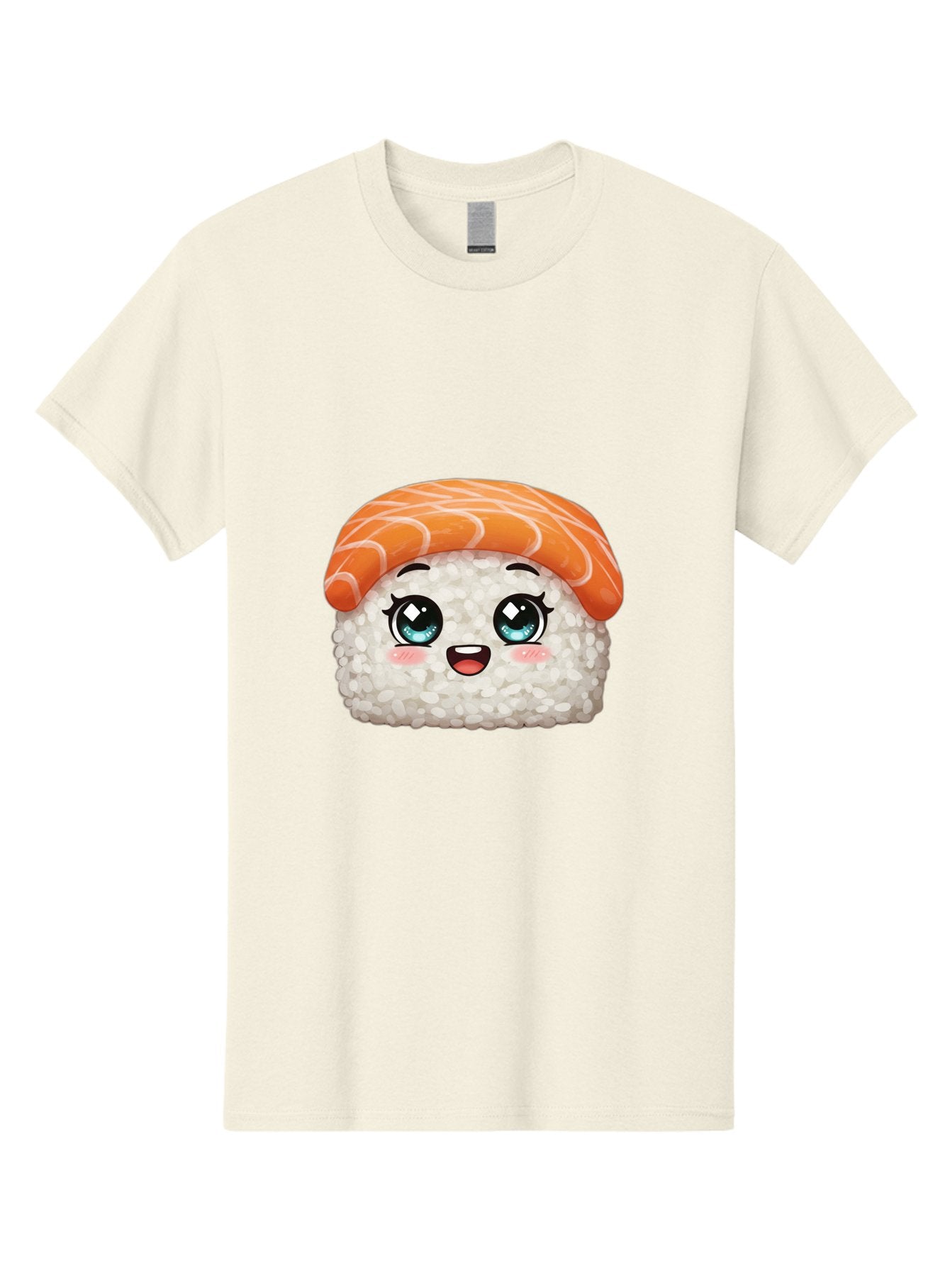 Sushi Men'S Graphic Tee, 100% Cotton, Comfortable Casual Summer Wear, Machine Washable, Kawaii Sushi, Cartoon Sushi, Sushi With Face, Japanese Food, Cute Food, Sushi Illustration, Foodie Art, Sushi Character, Adorable Sushi Bae001 10