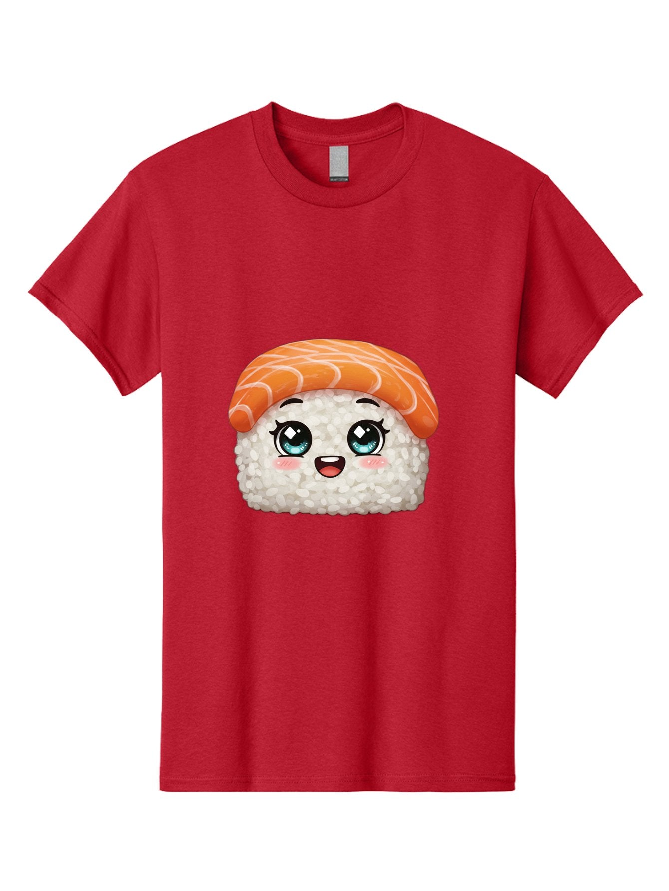 Sushi Men'S Graphic Tee, 100% Cotton, Comfortable Casual Summer Wear, Machine Washable, Kawaii Sushi, Cartoon Sushi, Sushi With Face, Japanese Food, Cute Food, Sushi Illustration, Foodie Art, Sushi Character, Adorable Sushi Bae001 8