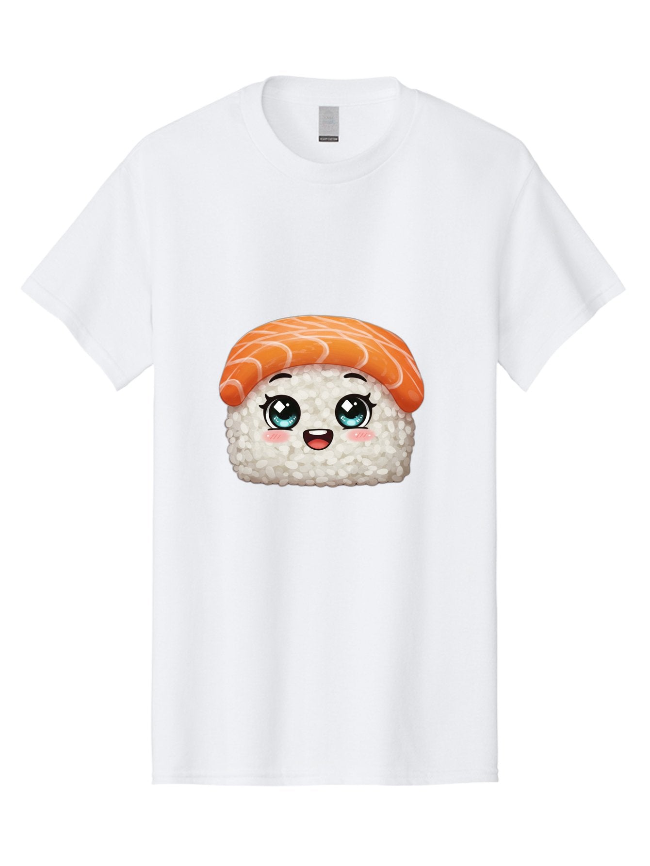 Sushi Men'S Graphic Tee, 100% Cotton, Comfortable Casual Summer Wear, Machine Washable, Kawaii Sushi, Cartoon Sushi, Sushi With Face, Japanese Food, Cute Food, Sushi Illustration, Foodie Art, Sushi Character, Adorable Sushi Bae001 12