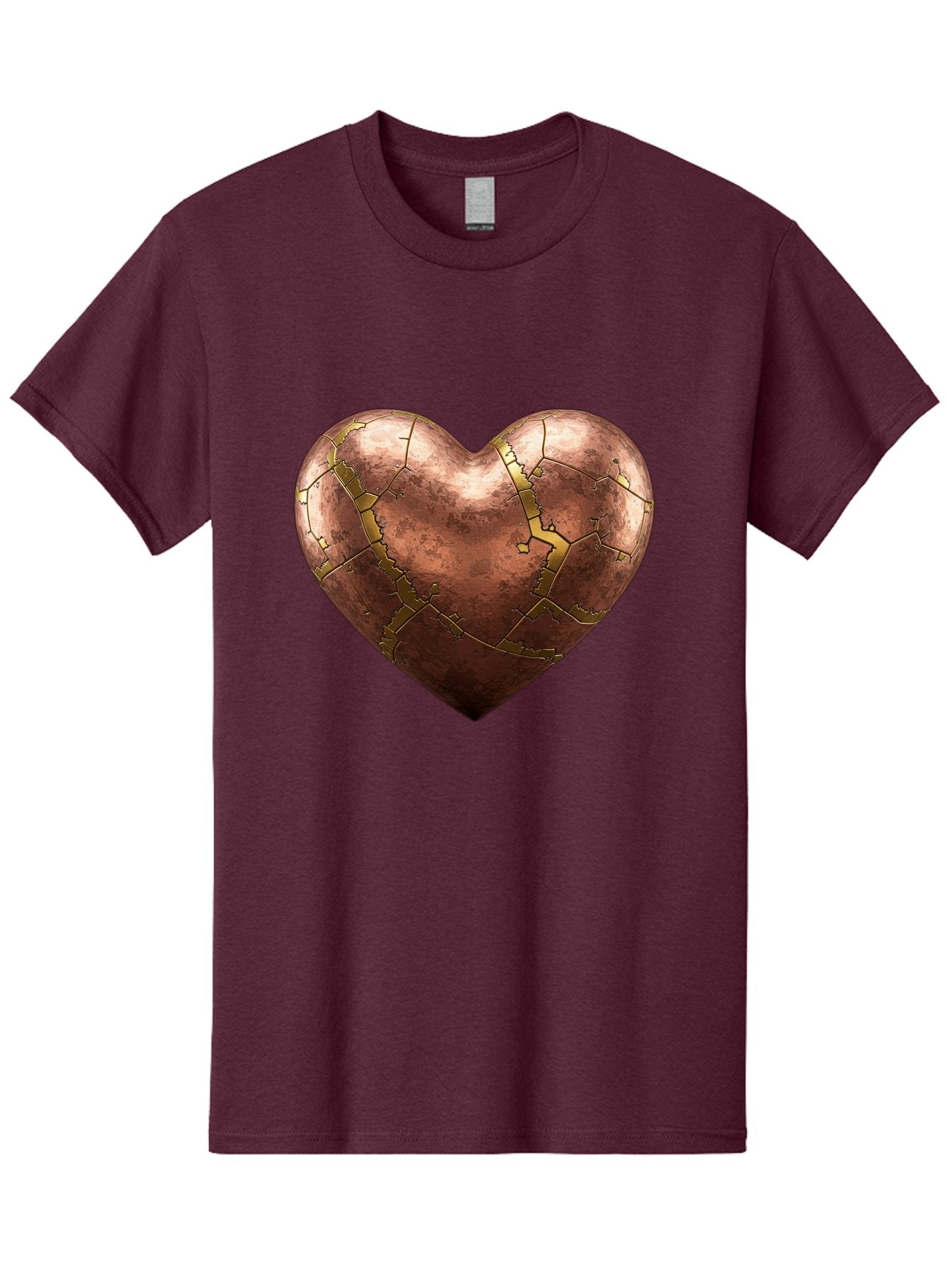 Cracked-Heart-2 Men'S Graphic Tee, 100% Cotton, Comfortable Casual Summer Wear, Machine Washable, Kintsugi Heart, Broken Heart, Cracked Heart, Heart Symbol, Repair, Restoration, Love, Heartbreak, Symbolism, Metaphor, Art, Gold, Broken Pieces Bae015 9