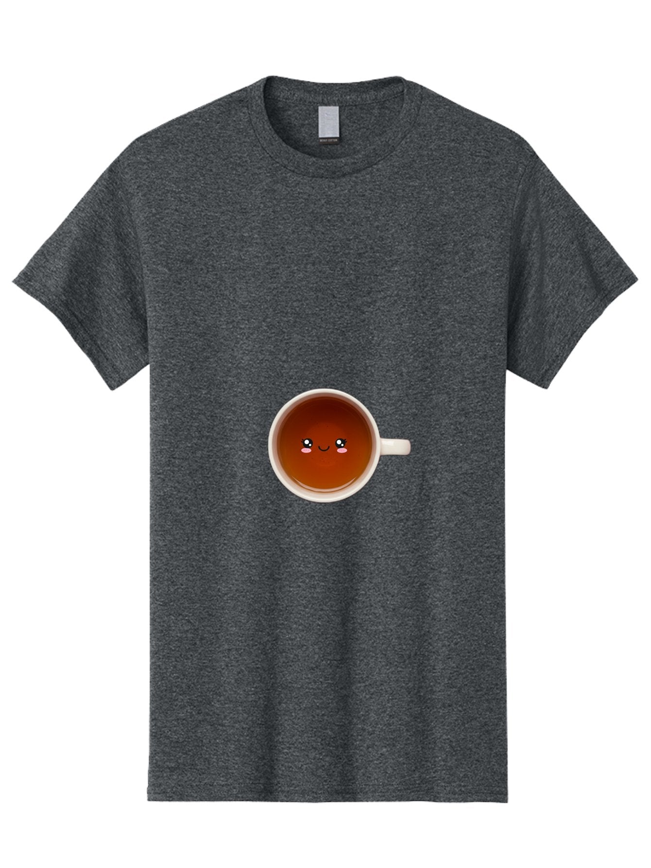 Cup-Of-Tea Men'S Graphic Tee, 100% Cotton, Comfortable Casual Summer Wear, Machine Washable, Cup Of Tea, Smiling Face, Cute Cartoon Character, Adorable Beverage, Relaxing Drink, Soothing Tea, Charming Mug, Kawaii Art Bae018 11