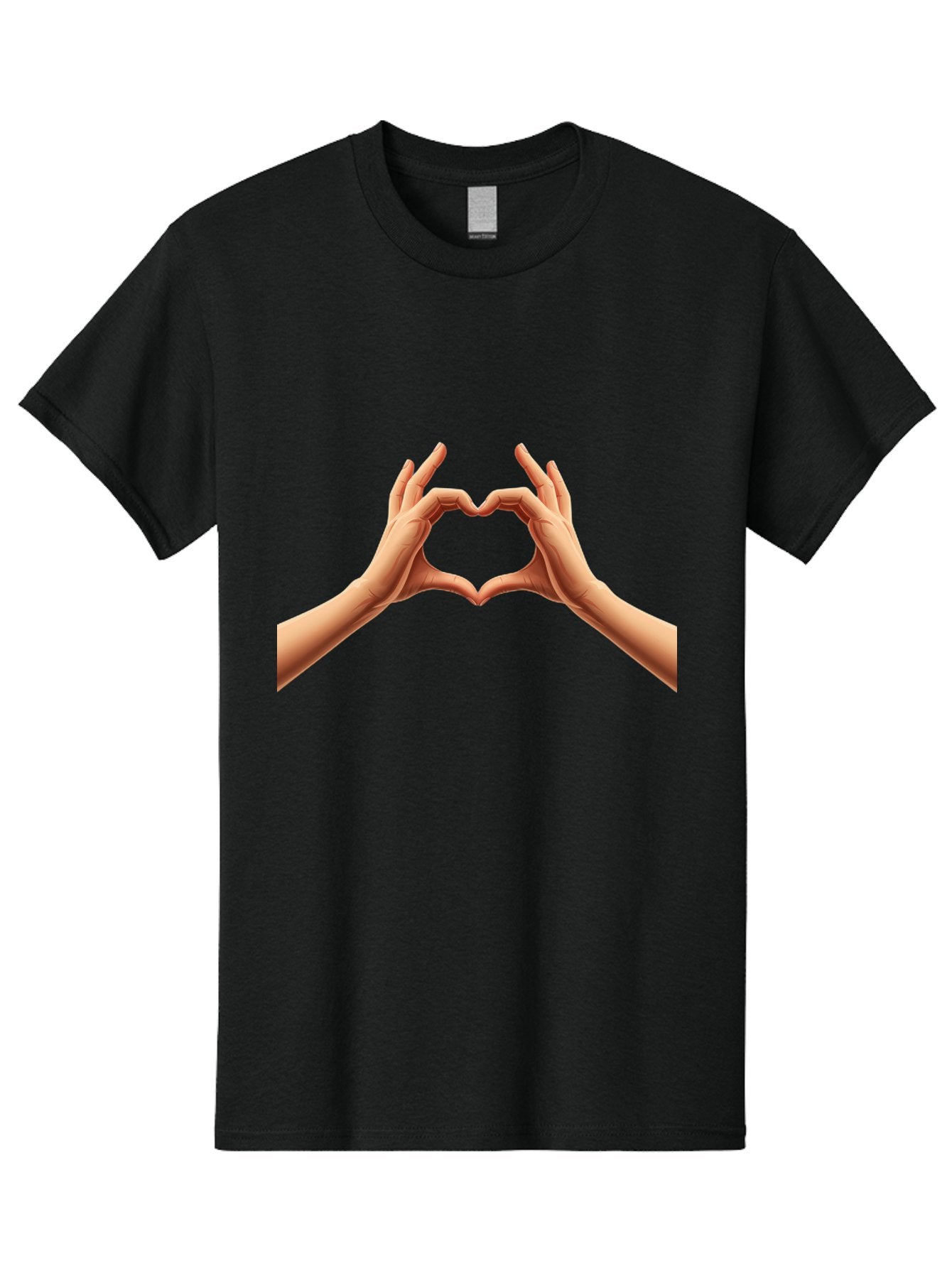 Hands-Forming-Heart Men'S Graphic Tee, 100% Cotton, Comfortable Casual Summer Wear, Machine Washable, Hands Forming A Heart, Love Symbol, Heart Gesture, Affection, Tenderness, Care, Kindness, Charity, Volunteer Work, Donation Bae027 12