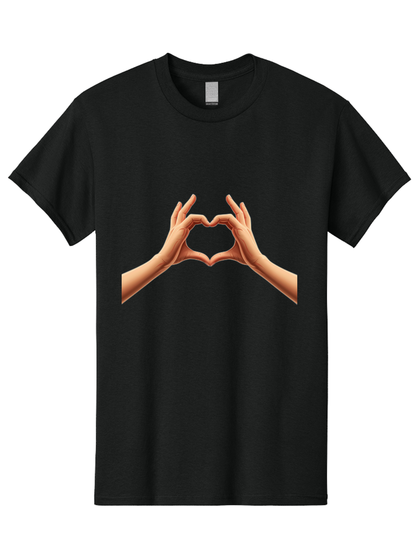 Hands-Forming-Heart Men'S Graphic Tee, 100% Cotton, Comfortable Casual Summer Wear, Machine Washable, Hands Forming A Heart, Love Symbol, Heart Gesture, Affection, Tenderness, Care, Kindness, Charity, Volunteer Work, Donation Bae027 3