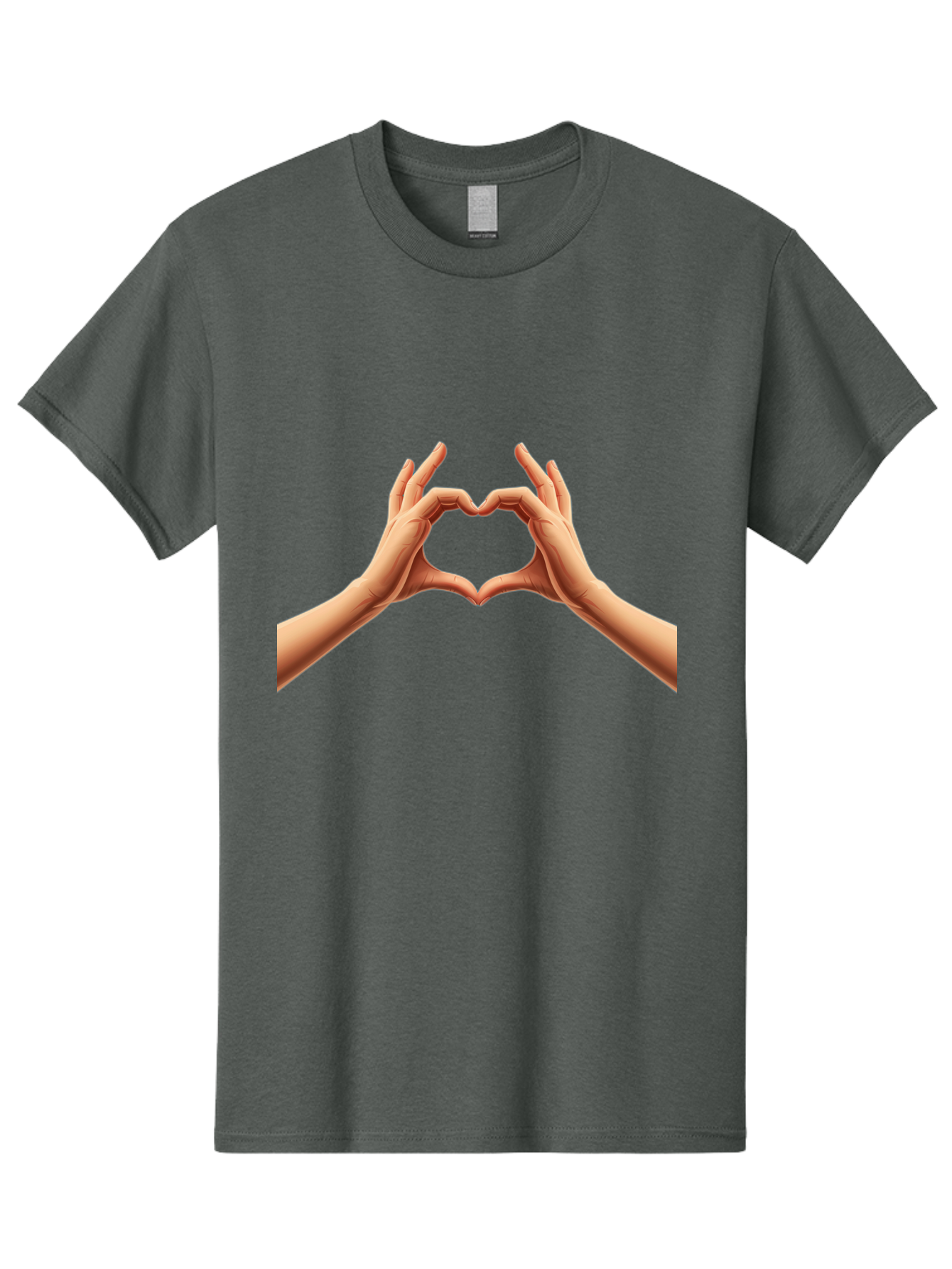 Hands-Forming-Heart Men'S Graphic Tee, 100% Cotton, Comfortable Casual Summer Wear, Machine Washable, Hands Forming A Heart, Love Symbol, Heart Gesture, Affection, Tenderness, Care, Kindness, Charity, Volunteer Work, Donation Bae027 9