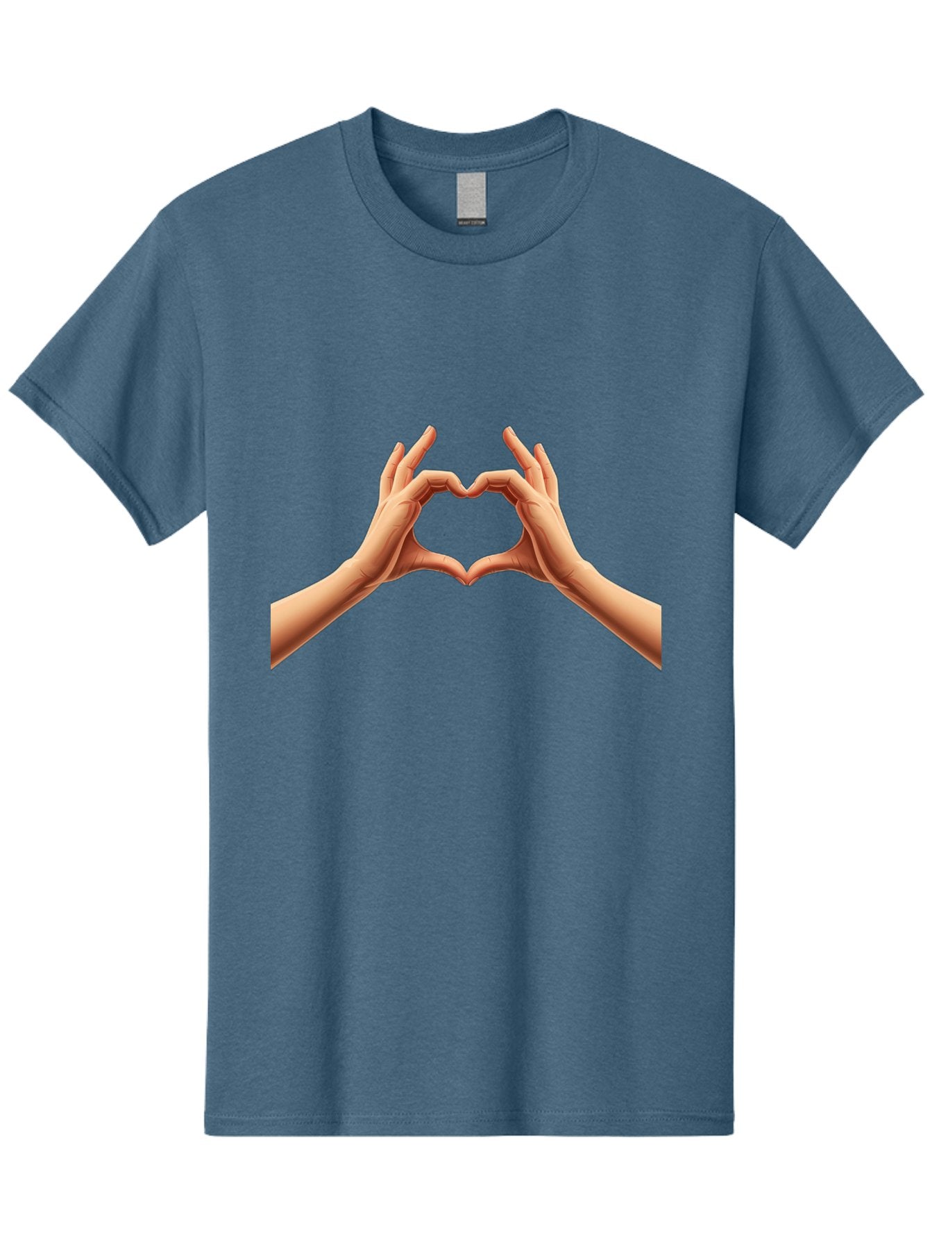 Hands-Forming-Heart Men'S Graphic Tee, 100% Cotton, Comfortable Casual Summer Wear, Machine Washable, Hands Forming A Heart, Love Symbol, Heart Gesture, Affection, Tenderness, Care, Kindness, Charity, Volunteer Work, Donation Bae027 15