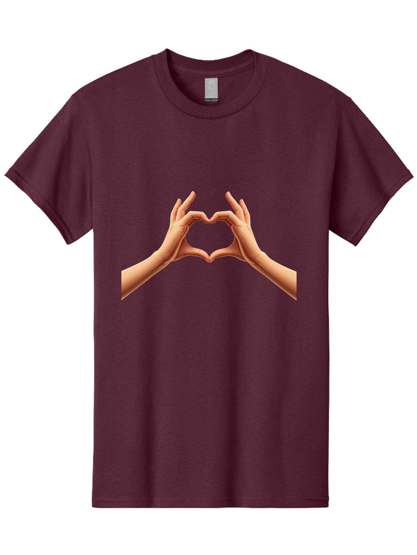 Hands-Forming-Heart Men'S Graphic Tee, 100% Cotton, Comfortable Casual Summer Wear, Machine Washable, Hands Forming A Heart, Love Symbol, Heart Gesture, Affection, Tenderness, Care, Kindness, Charity, Volunteer Work, Donation Bae027 11
