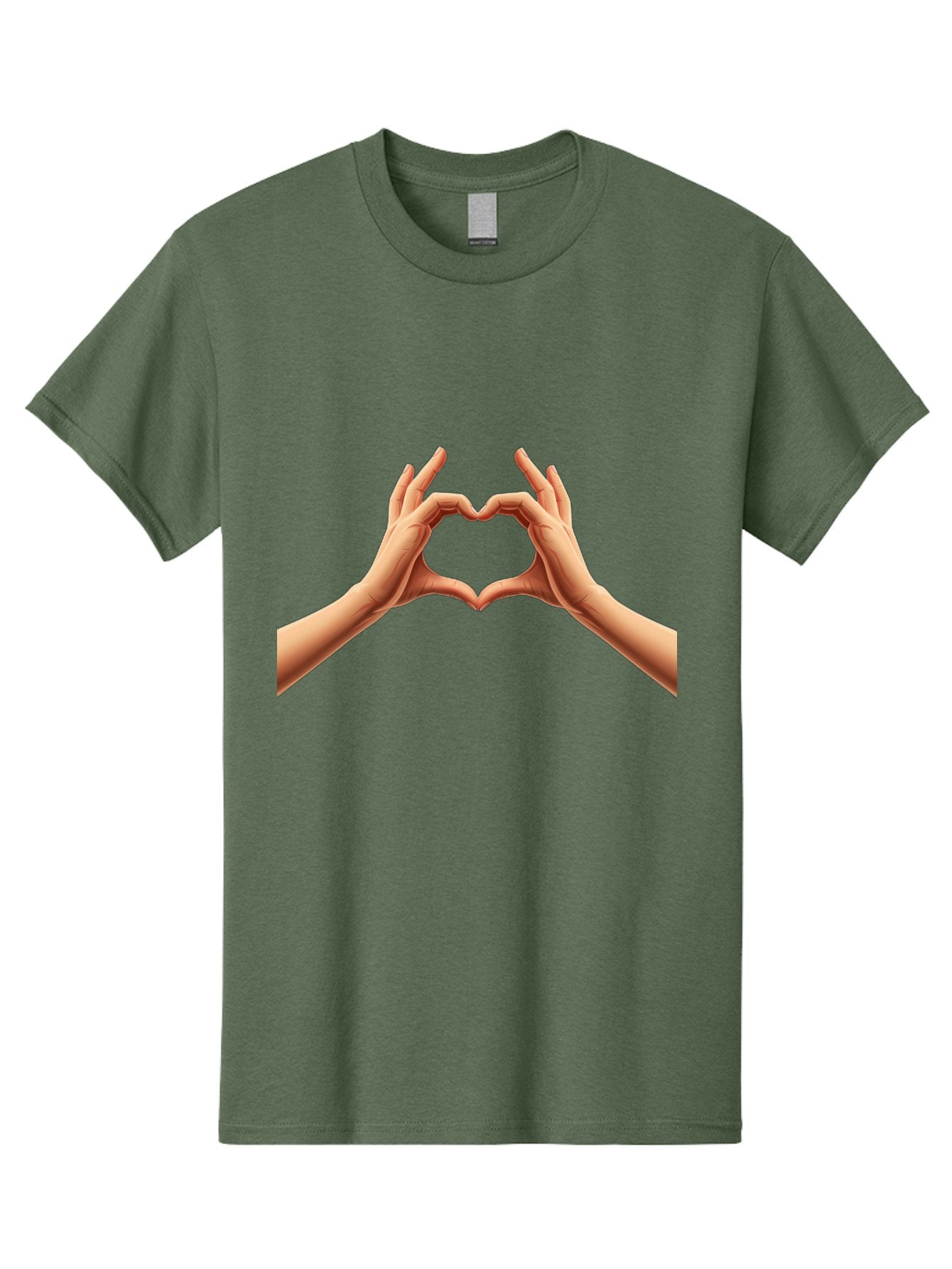Hands-Forming-Heart Men'S Graphic Tee, 100% Cotton, Comfortable Casual Summer Wear, Machine Washable, Hands Forming A Heart, Love Symbol, Heart Gesture, Affection, Tenderness, Care, Kindness, Charity, Volunteer Work, Donation Bae027