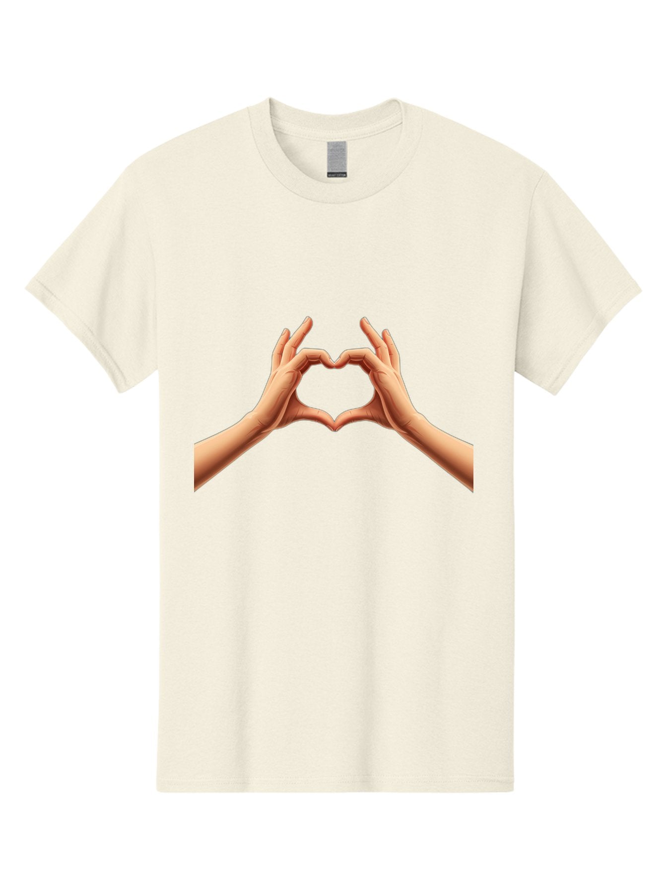 Hands-Forming-Heart Men'S Graphic Tee, 100% Cotton, Comfortable Casual Summer Wear, Machine Washable, Hands Forming A Heart, Love Symbol, Heart Gesture, Affection, Tenderness, Care, Kindness, Charity, Volunteer Work, Donation Bae027 14
